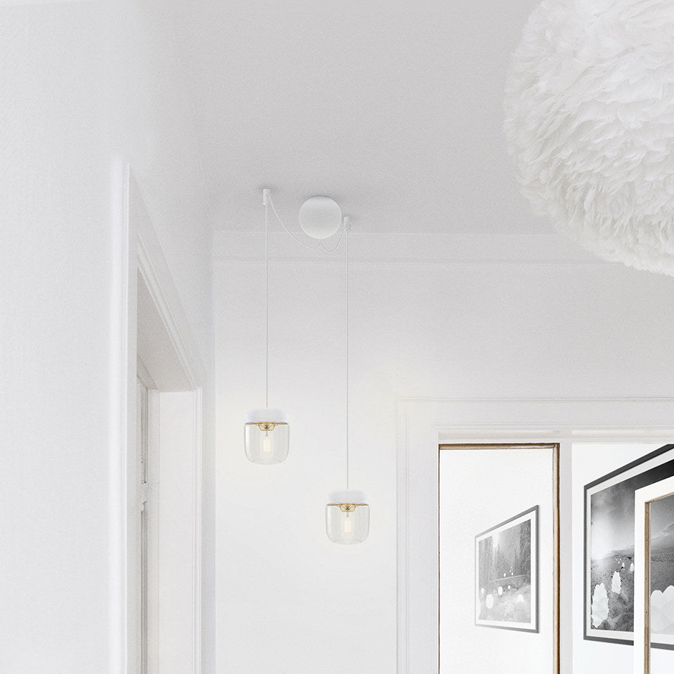Cannonball in White präsentiert im Onlineshop von KAQTU Design AG. Kabel / Lampenfassung ist von Umage