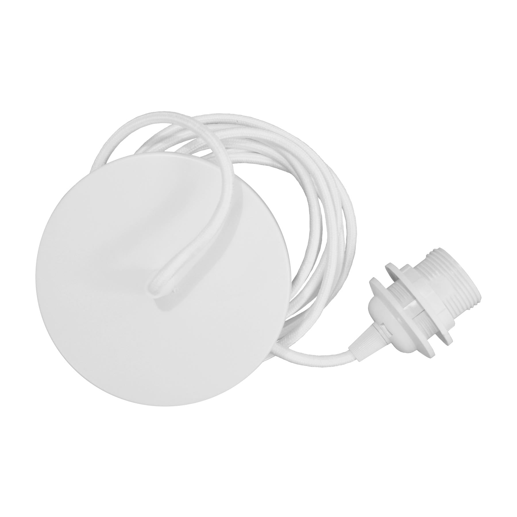 Rosette in White präsentiert im Onlineshop von KAQTU Design AG. Kabel / Lampenfassung ist von Umage