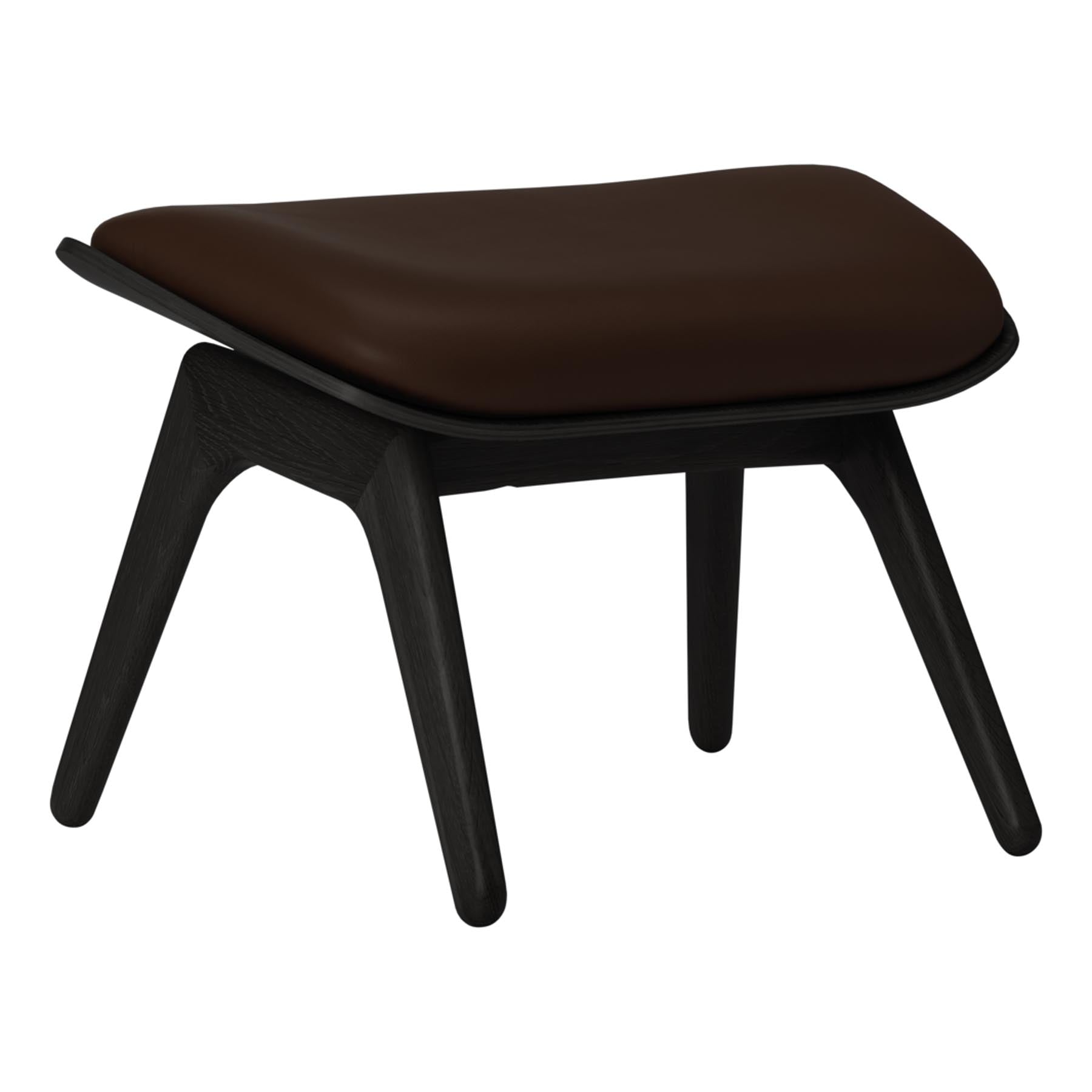 Stilvoller Ottoman "The Reader" von Umage in warmem Braun, perfekt für entspannte Leseecken und moderne Wohnräume.