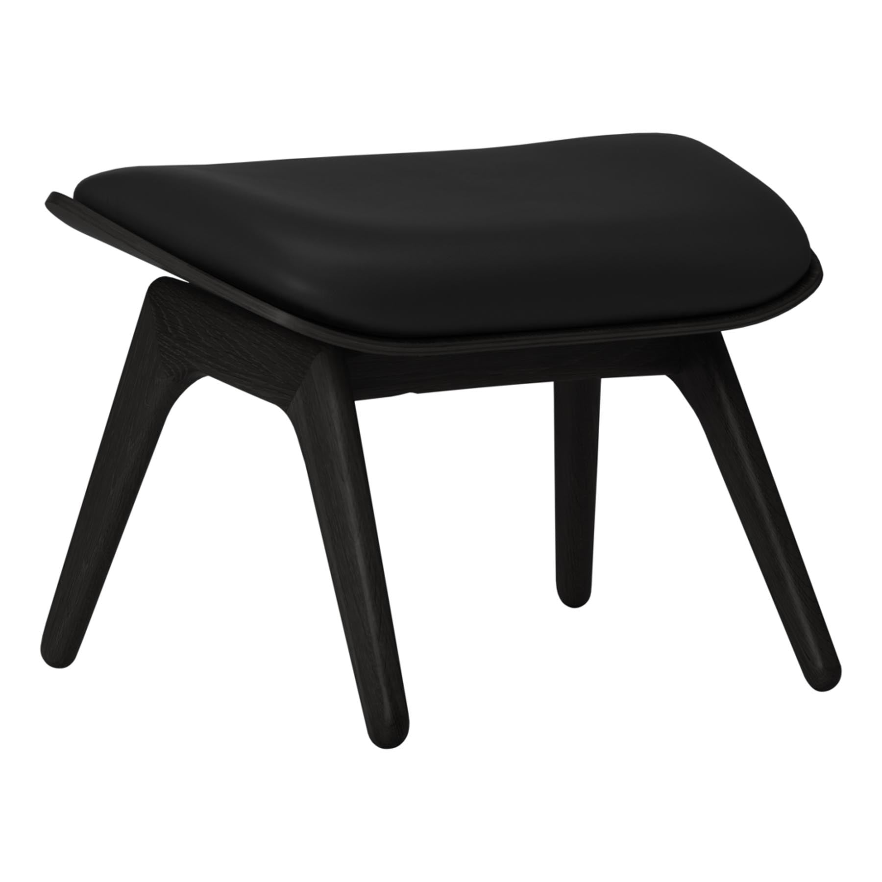 Schwarzer Reader Ottoman von Umage, perfekt für moderne Interiors und entspannende Leseecken, vereint Komfort und Stil.