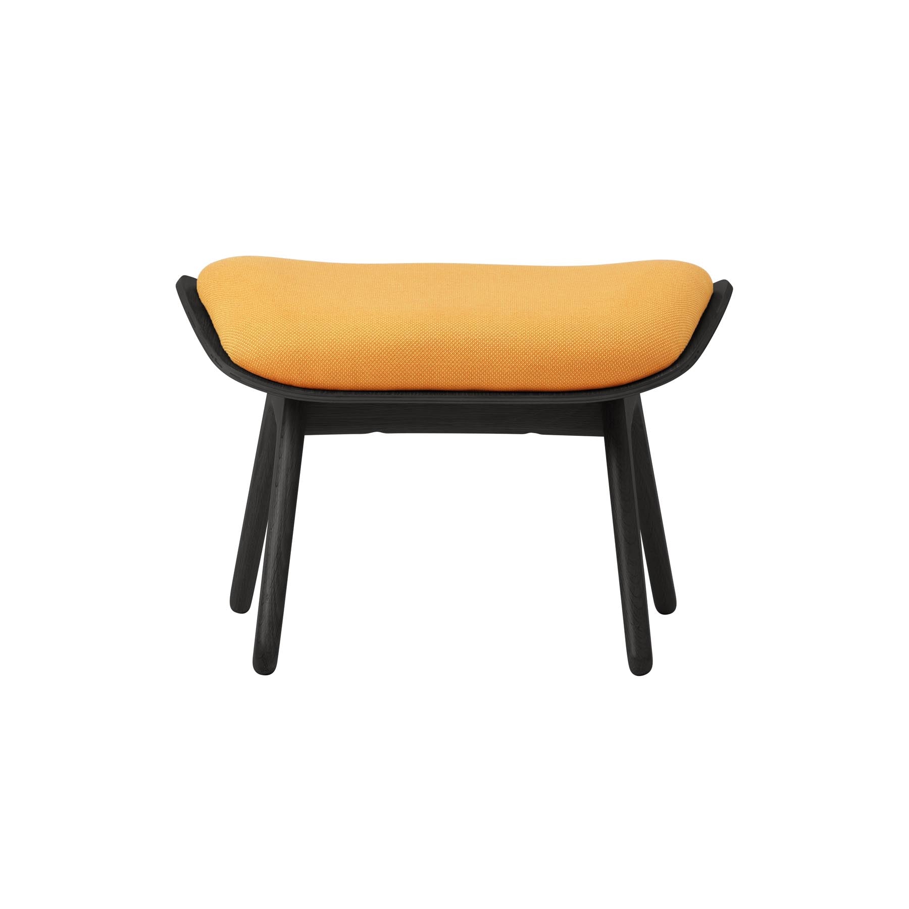 Stylischer Reader Ottoman in lebhaftem Tangerine, ideal für moderne Wohnräume und als bequeme Sitzgelegenheit oder Fußablage.