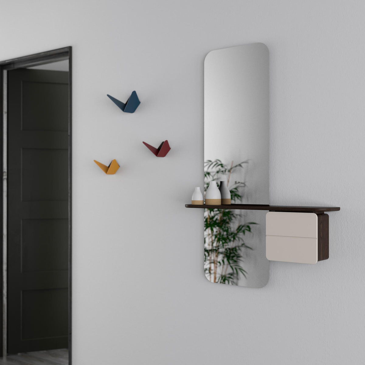 Butterflies Kleiderhaken in Saffron Yellow präsentiert im Onlineshop von KAQTU Design AG. Kleiderhaken ist von Umage