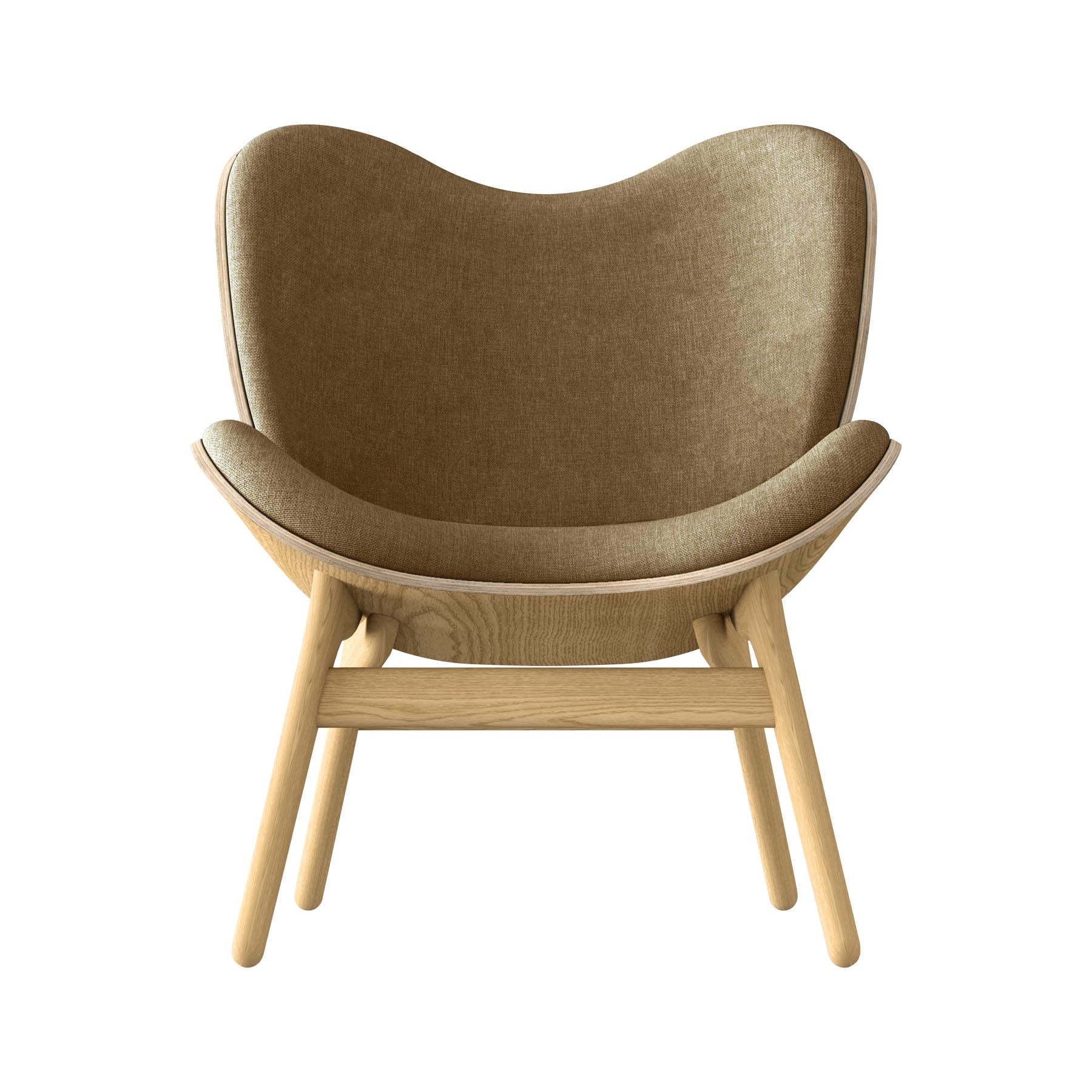 Eleganter Low Sessel A Conversation Piece von Umage in warmem Sugar Brown, ideal für stilvolle Entspannung und gemütliche Gespräche.