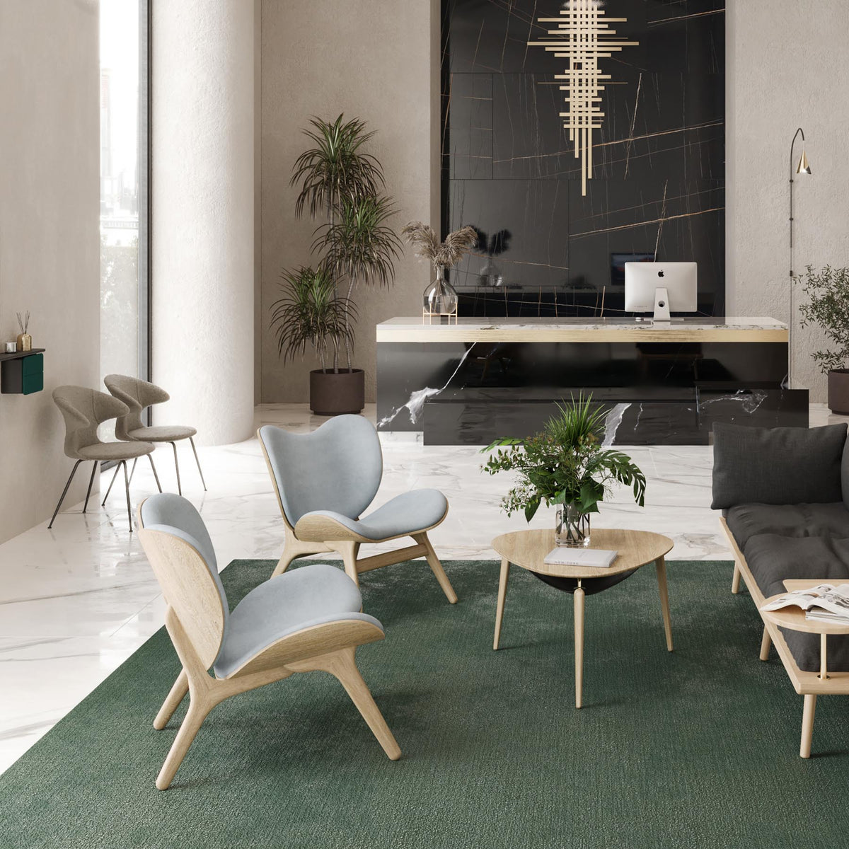 A Conversation Piece Low Sessel in Sterling präsentiert im Onlineshop von KAQTU Design AG. Sessel ist von Umage