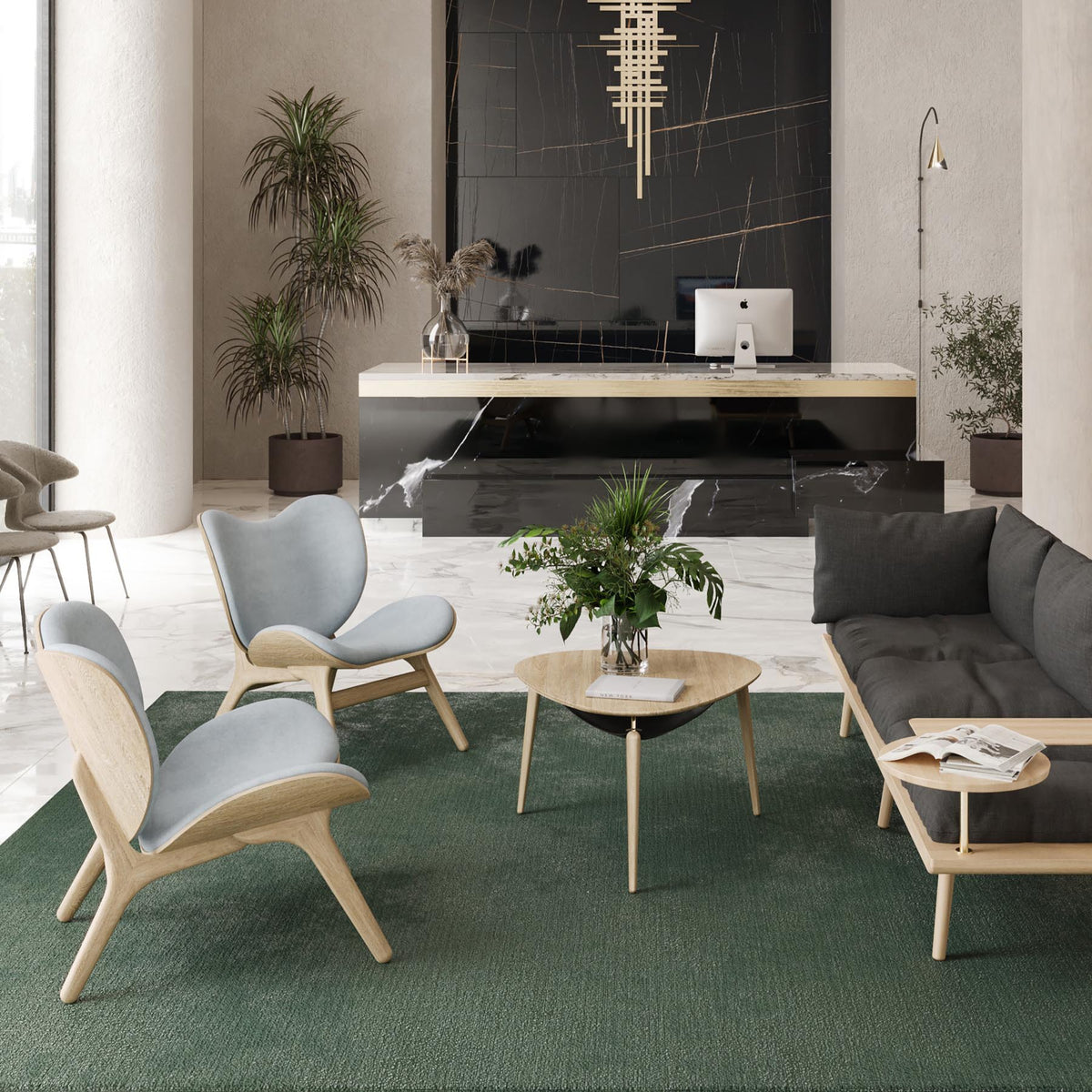 Lounge Around 3-Sitzer Sofa in Shadow präsentiert im Onlineshop von KAQTU Design AG. 3er Sofa ist von Umage