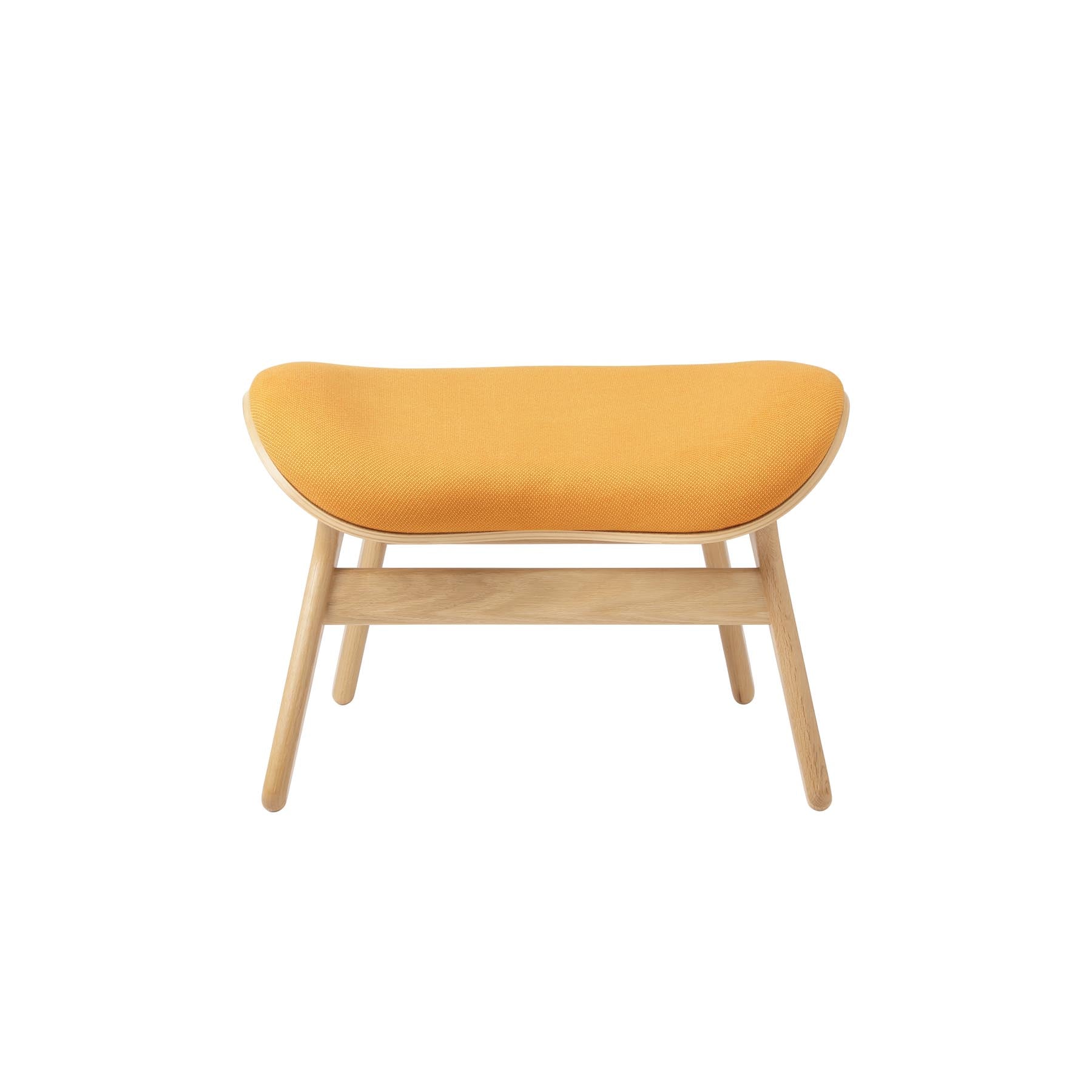 Eleganter Ottoman in lebhaftem Tangerine, perfekt für moderne Interiors und als auffälliges Designelement in jedem Raum.