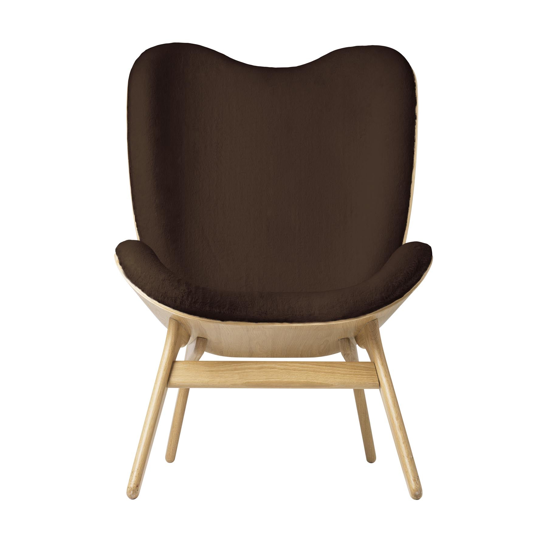 Moderner A Conversation Piece Tall Sessel in Teddy Brown, perfekt für stilvolle Akzente in Ihrem Zuhause.