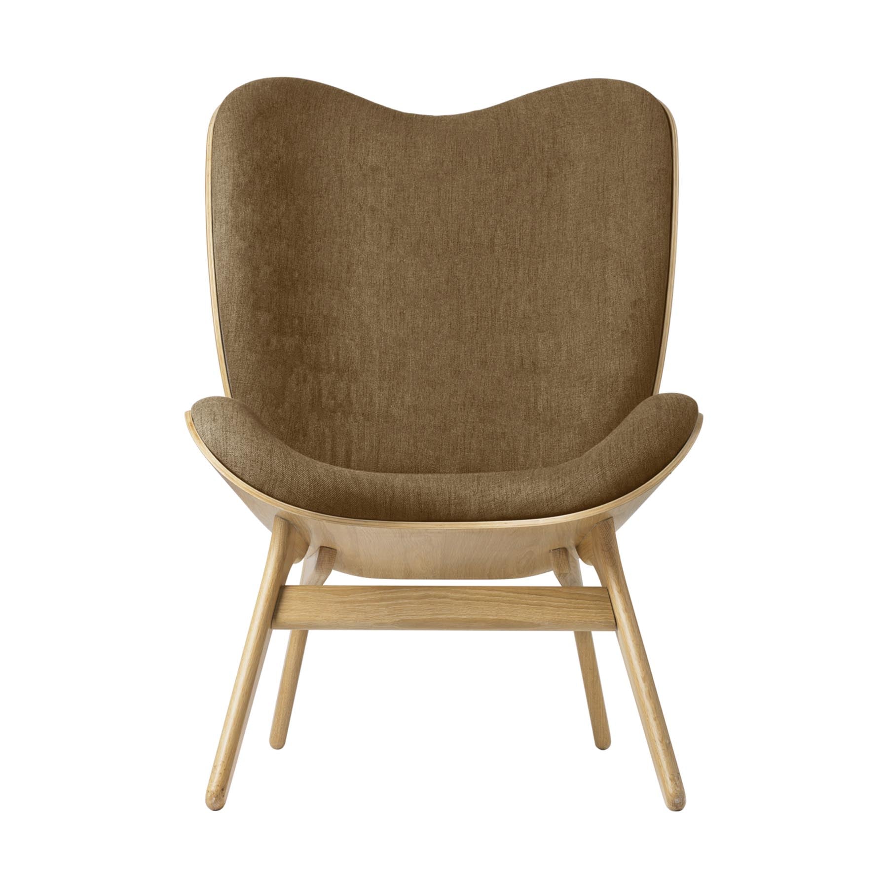 Moderner A Conversation Piece Tall Sessel in ansprechendem Sugar Brown, perfekt für einladende Wohnambiente und entspannte Unterhaltungen.