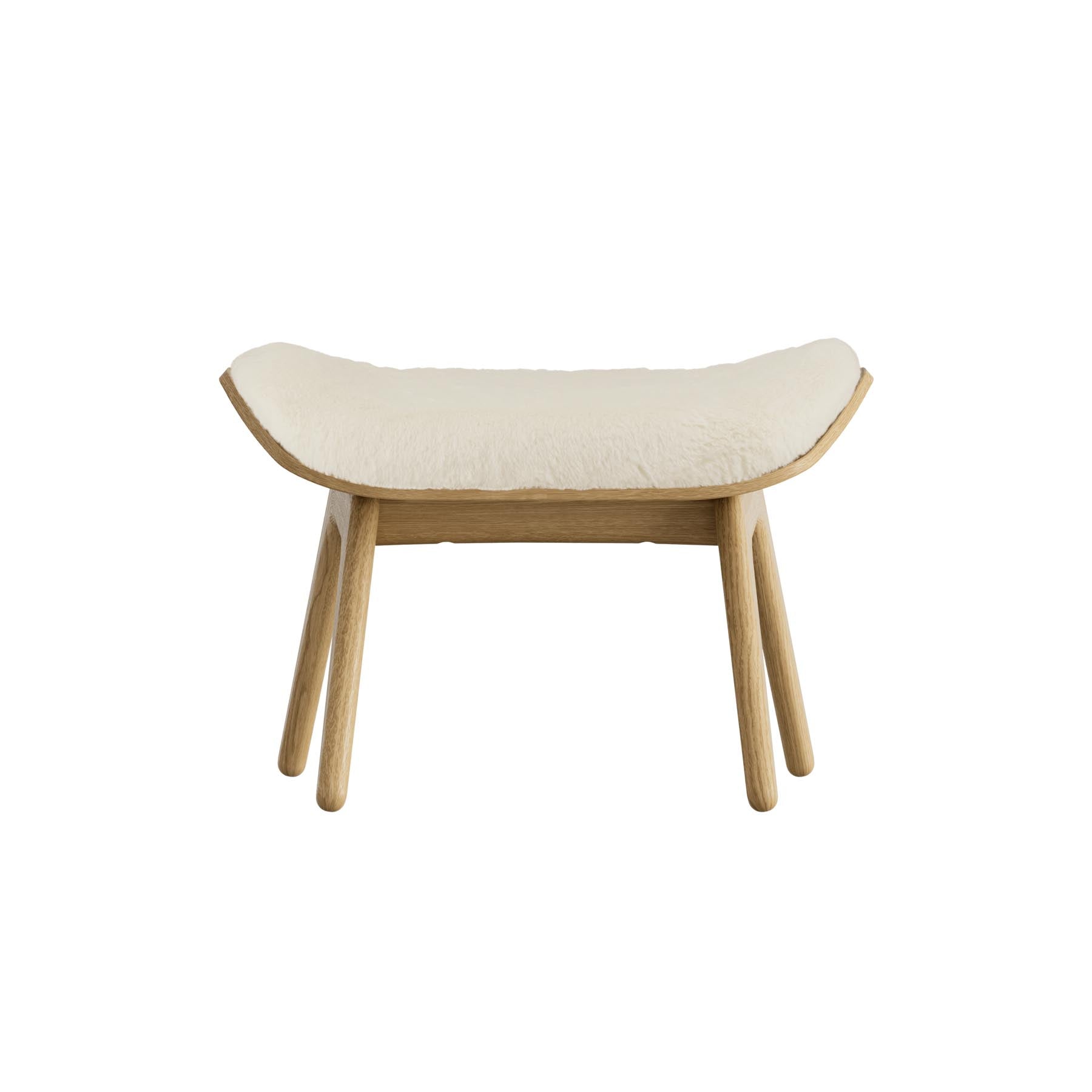 Eleganter Reader Ottoman in sanftem Weiß, ideal für stilvolle Wohnräume, entworfen von Umage für Komfort und Design.