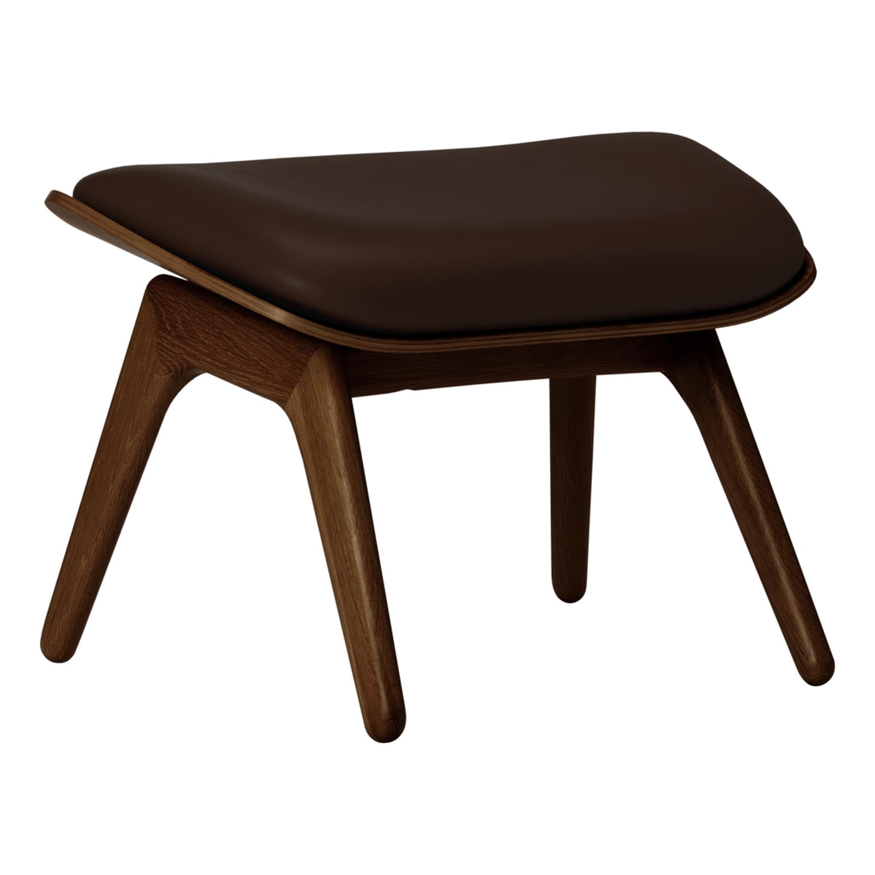 Stilvoller Ottoman "The Reader" von Umage in warmem Braun, perfekt für entspannte Leseecken und moderne Wohnräume.