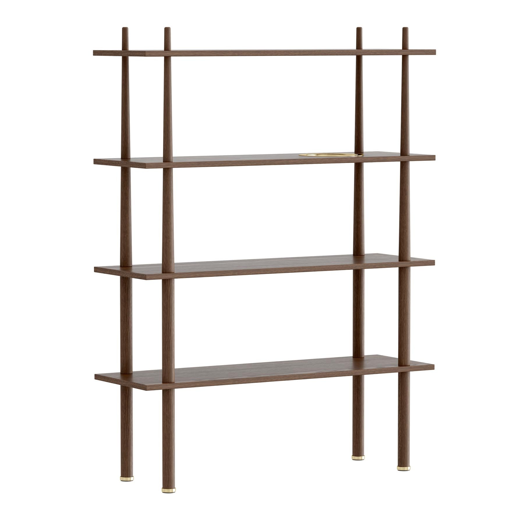 Stories Regal mit 3 passenden Aufbewahrungsboxen in Dark Oak präsentiert im Onlineshop von KAQTU Design AG. Standregal ist von Umage