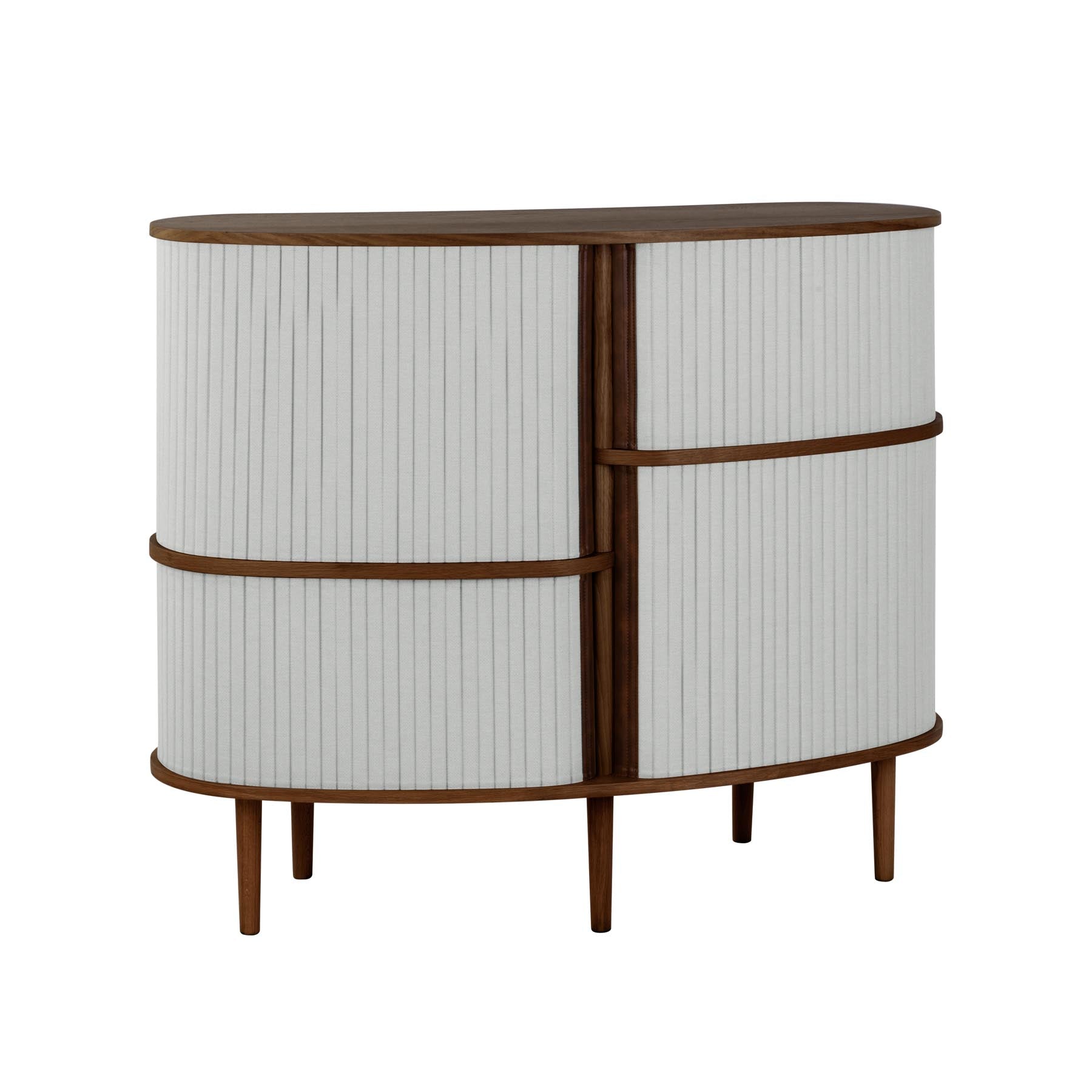 Stylisches Highboard von Umage in reinem Weiß, perfekt für zeitgemäße Interieurs und kreative Stauraumgestaltung.