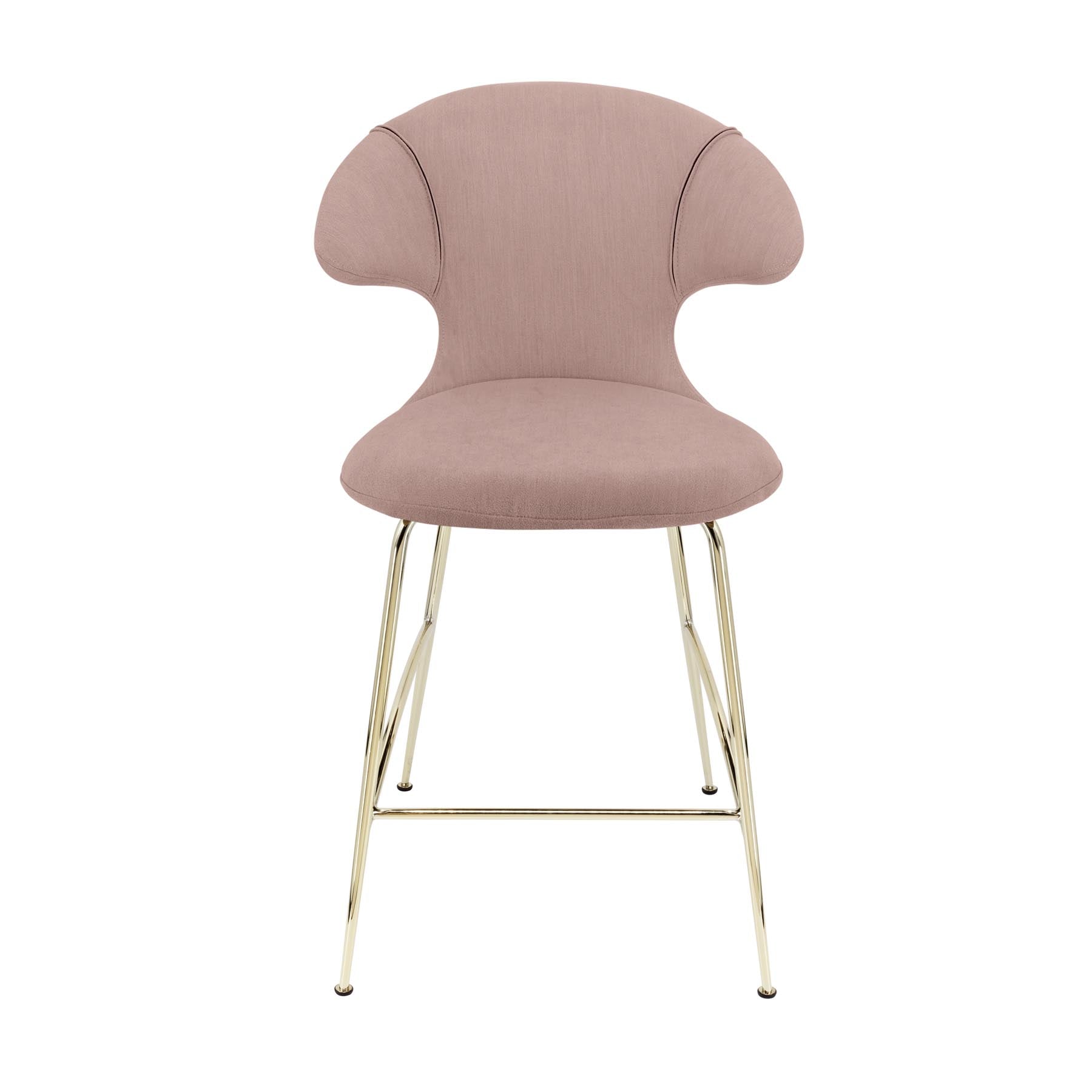 Eleganter Time Flies Counter Stuhl in sanftem Stone Rose, ideal für moderne Bars und Küchen, entworfen von Umage.