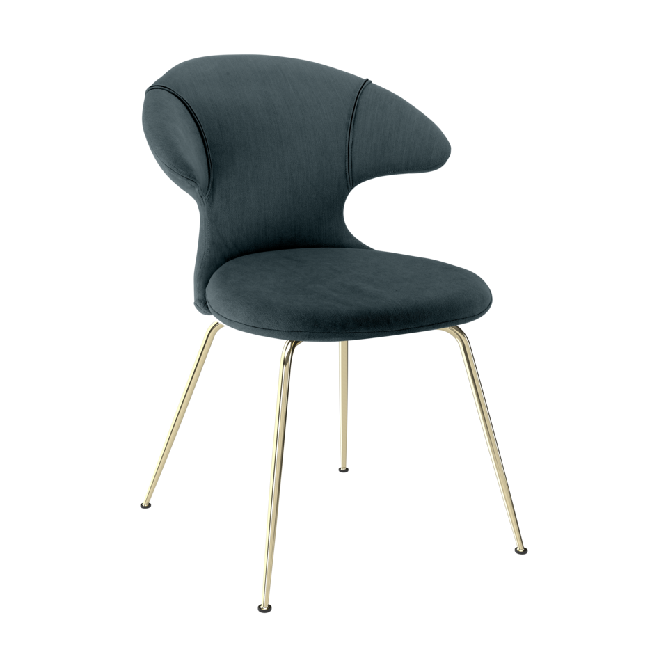 Eleganter Time Flies Stuhl in Quantum Blue, ausgestattet mit bequemen Armlehnen, ideal für modernes Wohndesign und stilvolle Akzente.