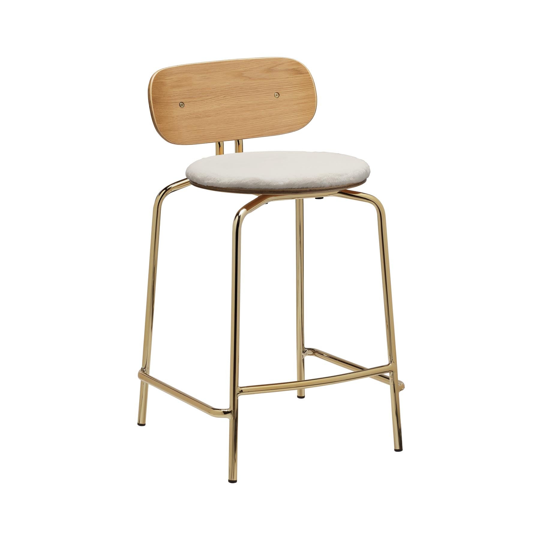 Curious Counterstool  in Teddy White präsentiert im Onlineshop von KAQTU Design AG. Barstuhl ist von Umage