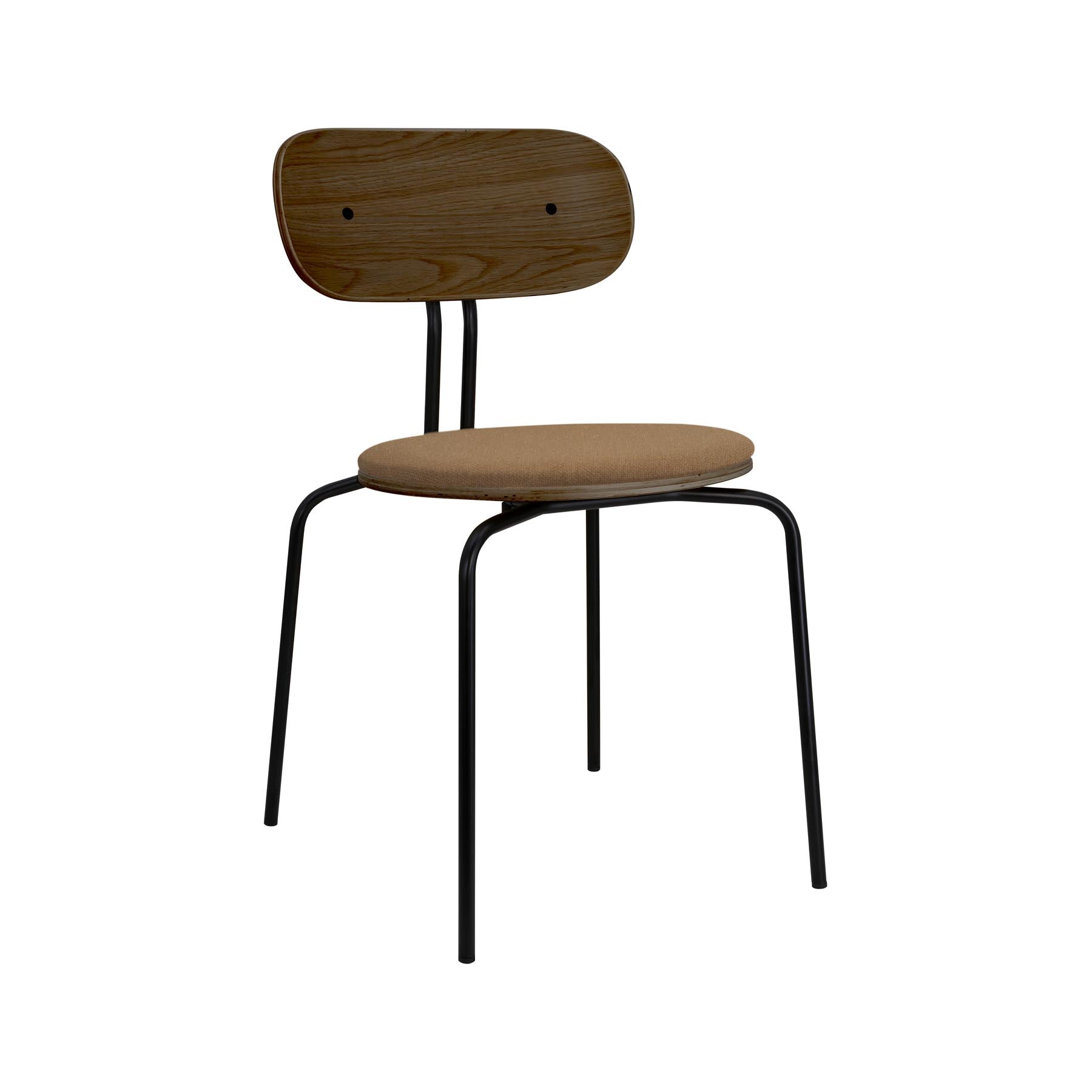 Eleganter gepolsterter Curious Stuhl in Caramel von Umage, ideal für stilvolle Wohnräume und modernes Design.