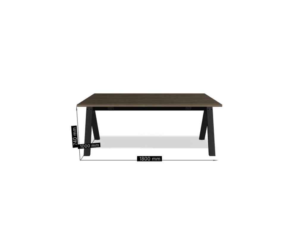 Viga V01M - Schreibtisch in Dunkle Walnuss präsentiert im Onlineshop von KAQTU Design AG. Schreibtisch ist von Mdd