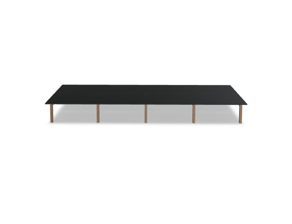 Viga V216E4 - Doppelschreibtisch in FENIX Schwarz Matt präsentiert im Onlineshop von KAQTU Design AG. Schreibtisch ist von Mdd