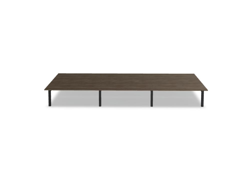 Viga V220ME3 - Doppelschreibtisch in Dunkle Walnuss präsentiert im Onlineshop von KAQTU Design AG. Schreibtisch ist von Mdd