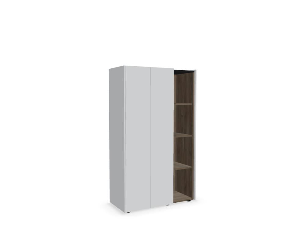 Viga V23M - Kleiderschrank mit Regal in Schwarz präsentiert im Onlineshop von KAQTU Design AG. Garderobe ist von Mdd