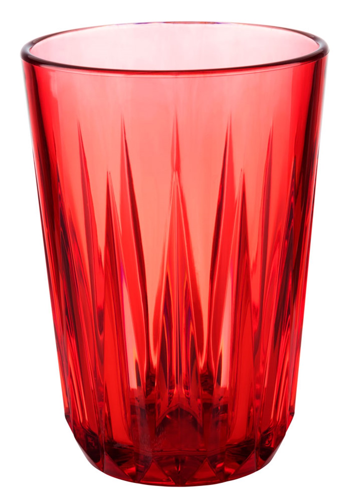 Trinkbecher Crystal transparent 150ml in Rot präsentiert im Onlineshop von KAQTU Design AG. Glas ist von Buffet&Display