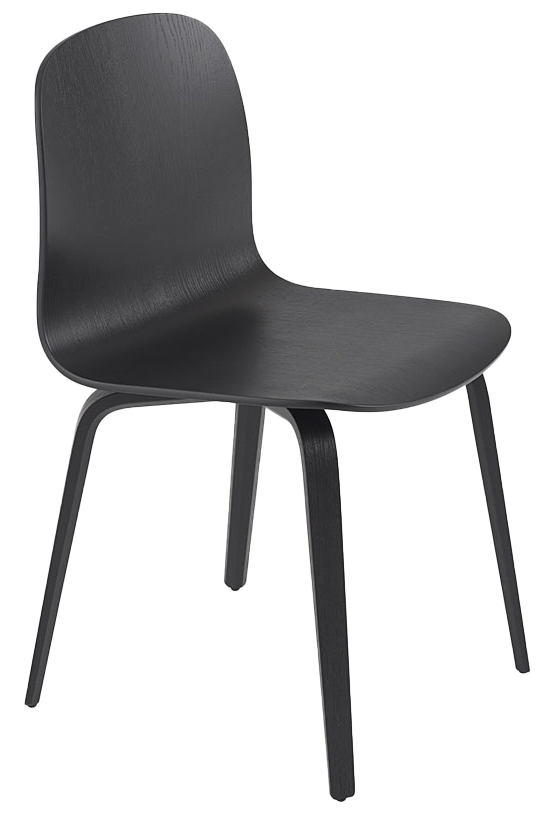 Visu Stuhl in Schwarz / Schwarz präsentiert im Onlineshop von KAQTU Design AG. Stuhl ist von Muuto