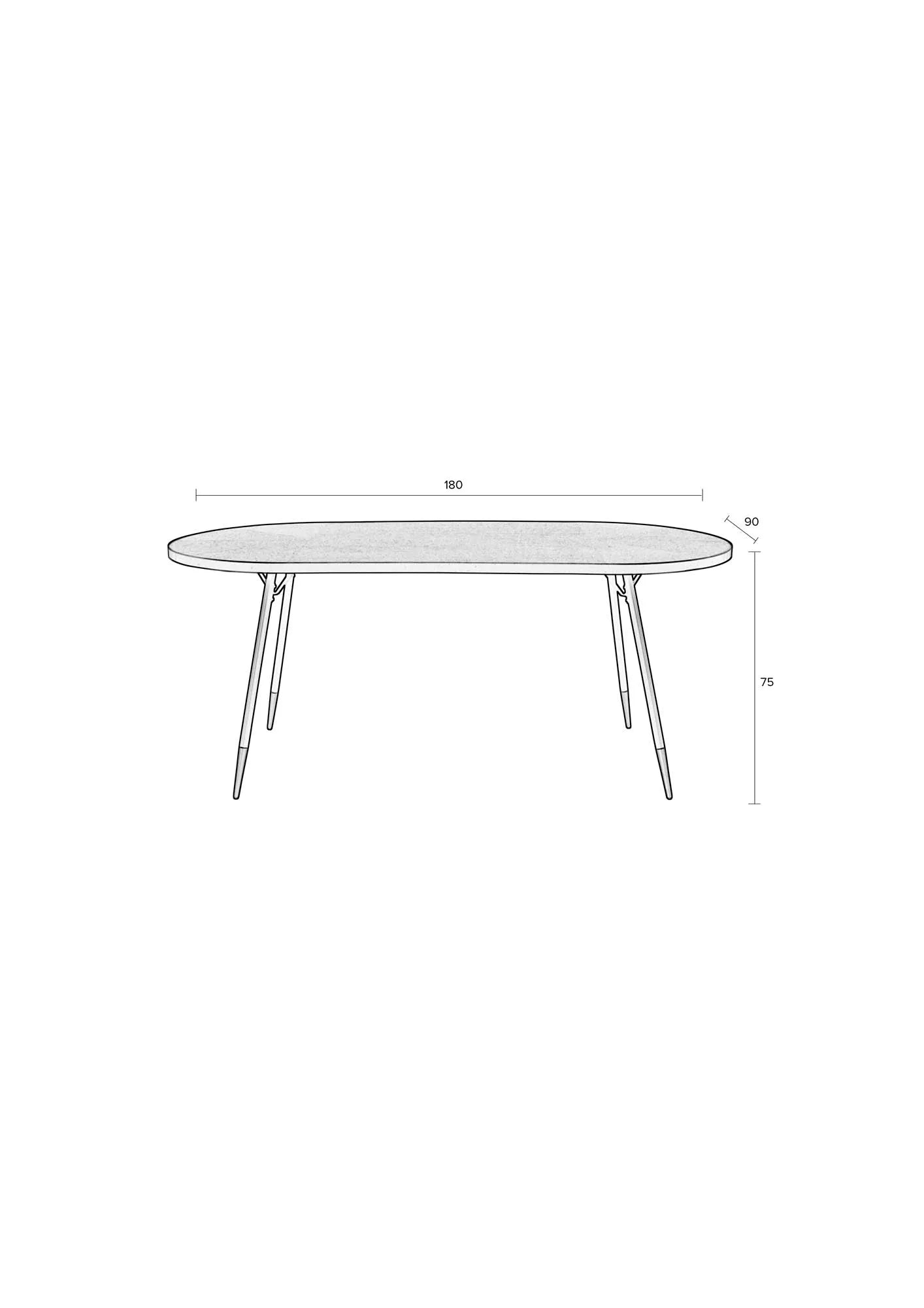 Esstisch Denise in braun präsentiert im Onlineshop von KAQTU Design AG. Esstisch ist von White Label Living