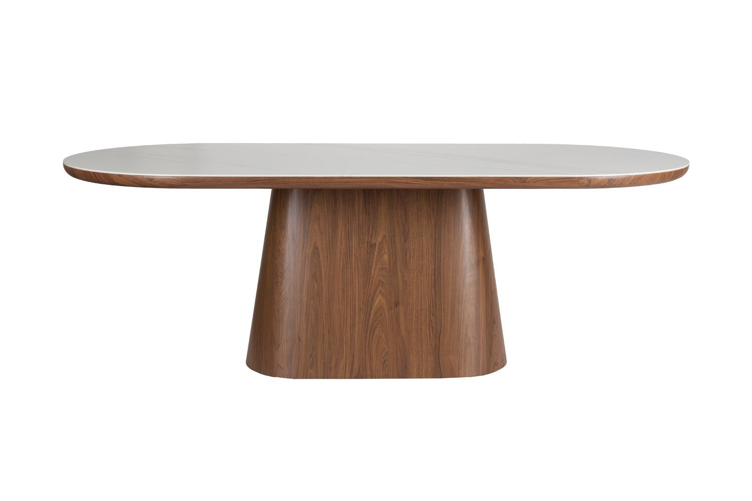 Almira Esstisch Oval von White Label Living: Elegantes Design, hochwertiges MDF, ideal für moderne Esszimmer. Perfekt für gesellige Momente.