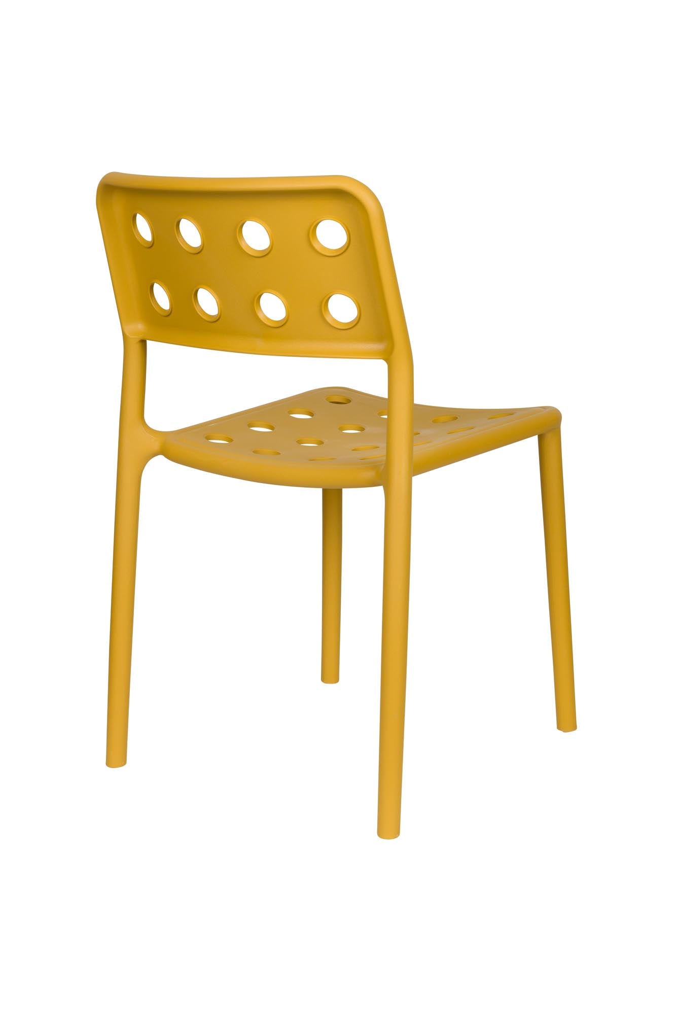 Der Serra Gartenstuhl in Ochre von White Label Living bietet stilvolle Eleganz und Vielseitigkeit für jeden Außenbereich. Wetterfest und robust!