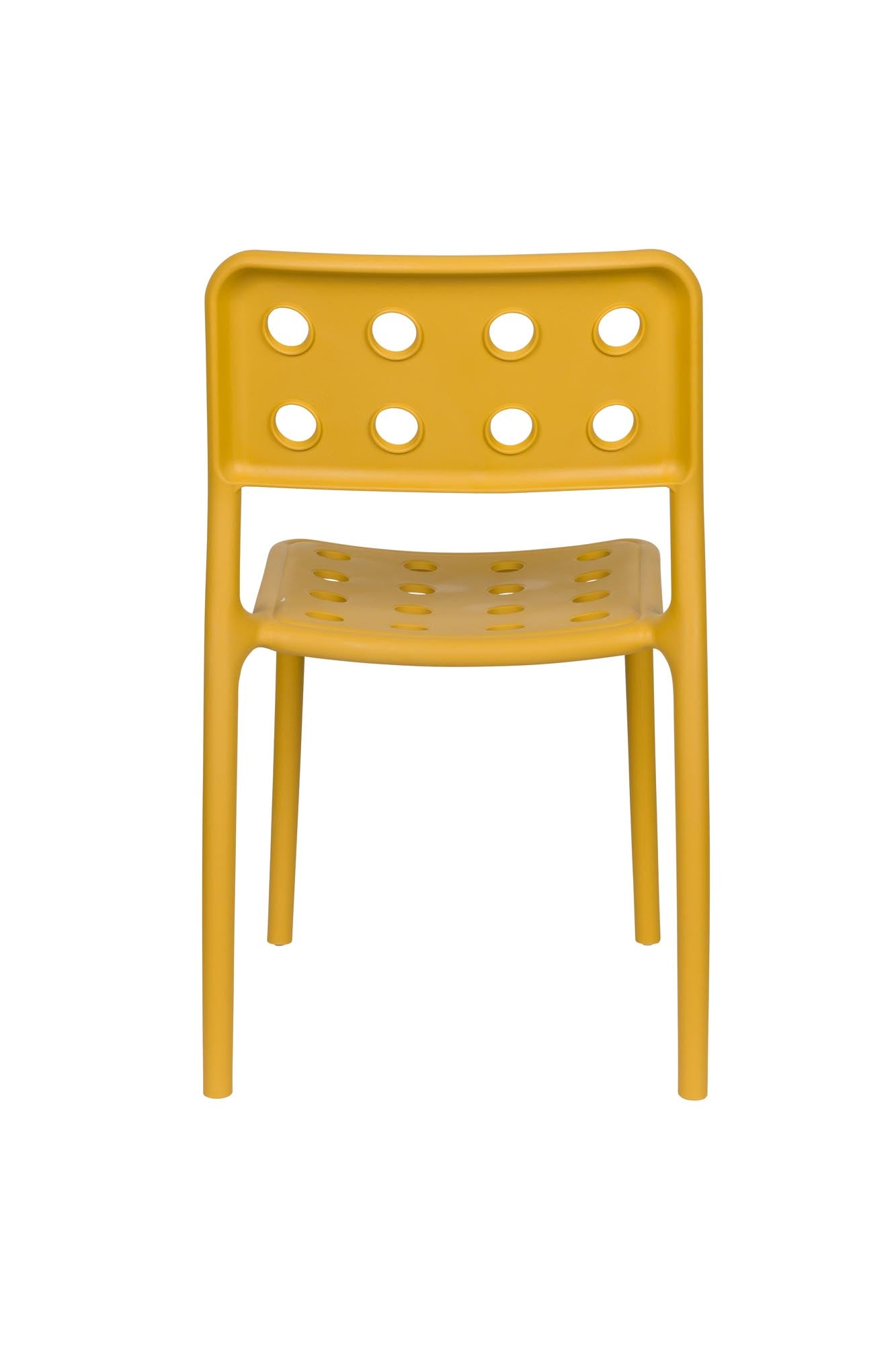 Der Gartenstuhl Serra Ochre von White Label Living vereint modernes Design mit Funktionalität. Ideal für Garten und Terrasse, wetterfest und pflegeleicht.