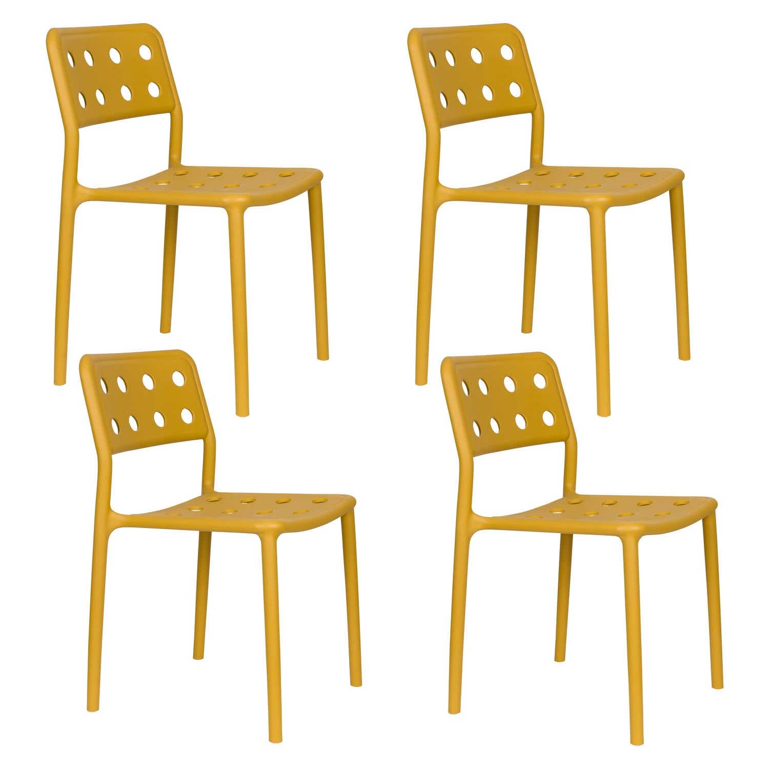 Der Gartenstuhl Serra Ochre von White Label Living vereint modernes Design mit Funktionalität. Ideal für Garten und Terrasse, wetterbeständig und pflegeleicht.