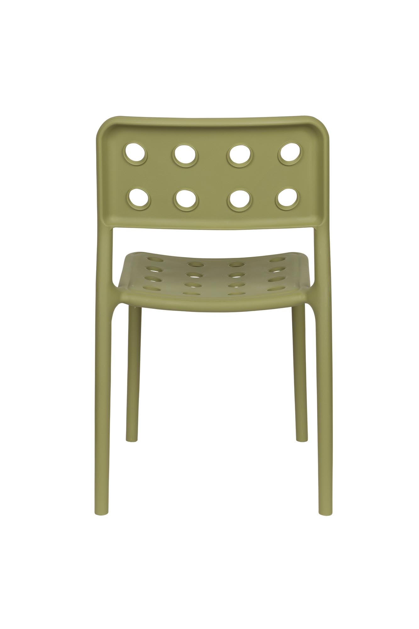 Verleihen Sie Ihrem Außenbereich mit dem Serra Green Gartenstuhl von White Label Living einen modernen Akzent. Wetterfest und vielseitig einsetzbar!