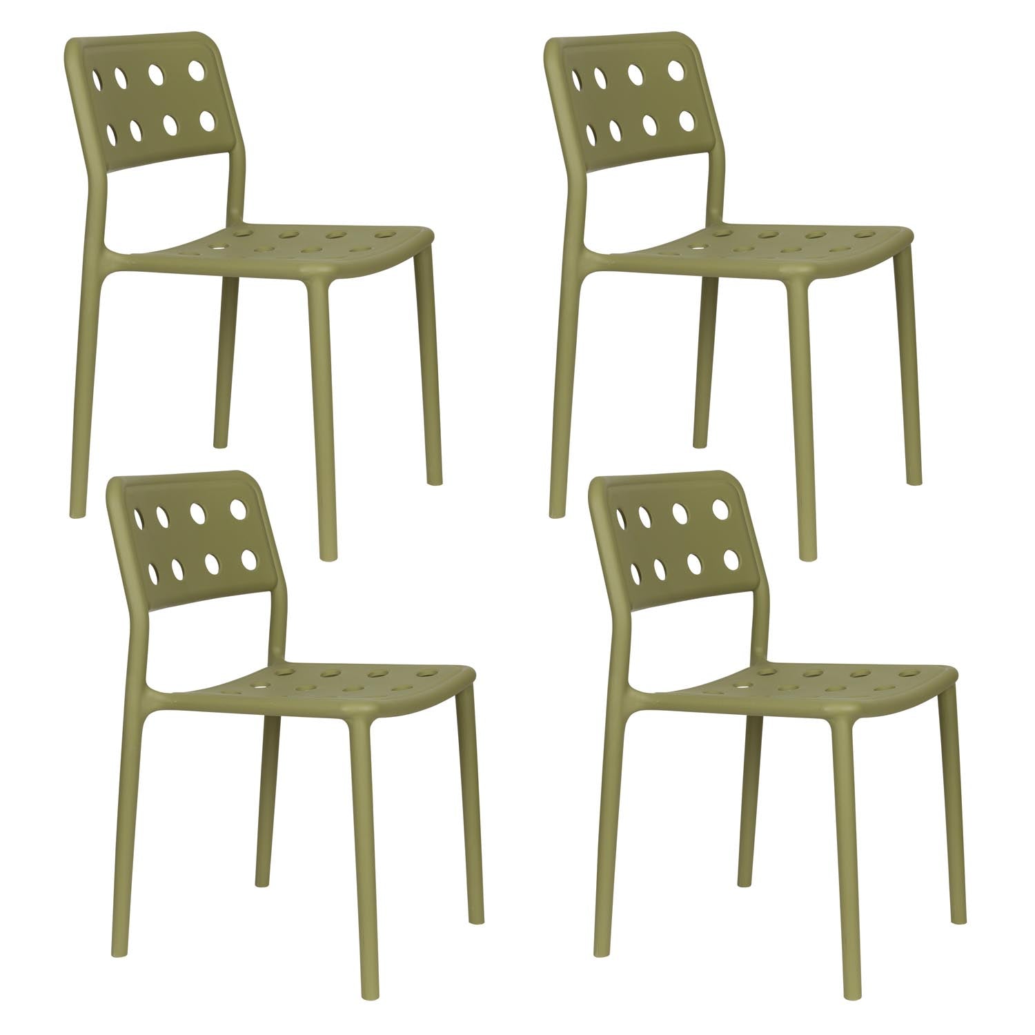 Verleihen Sie Ihrem Außenbereich mit dem Serra Green Gartenstuhl von White Label Living einen modernen Akzent. Wetterfest und vielseitig einsetzbar!