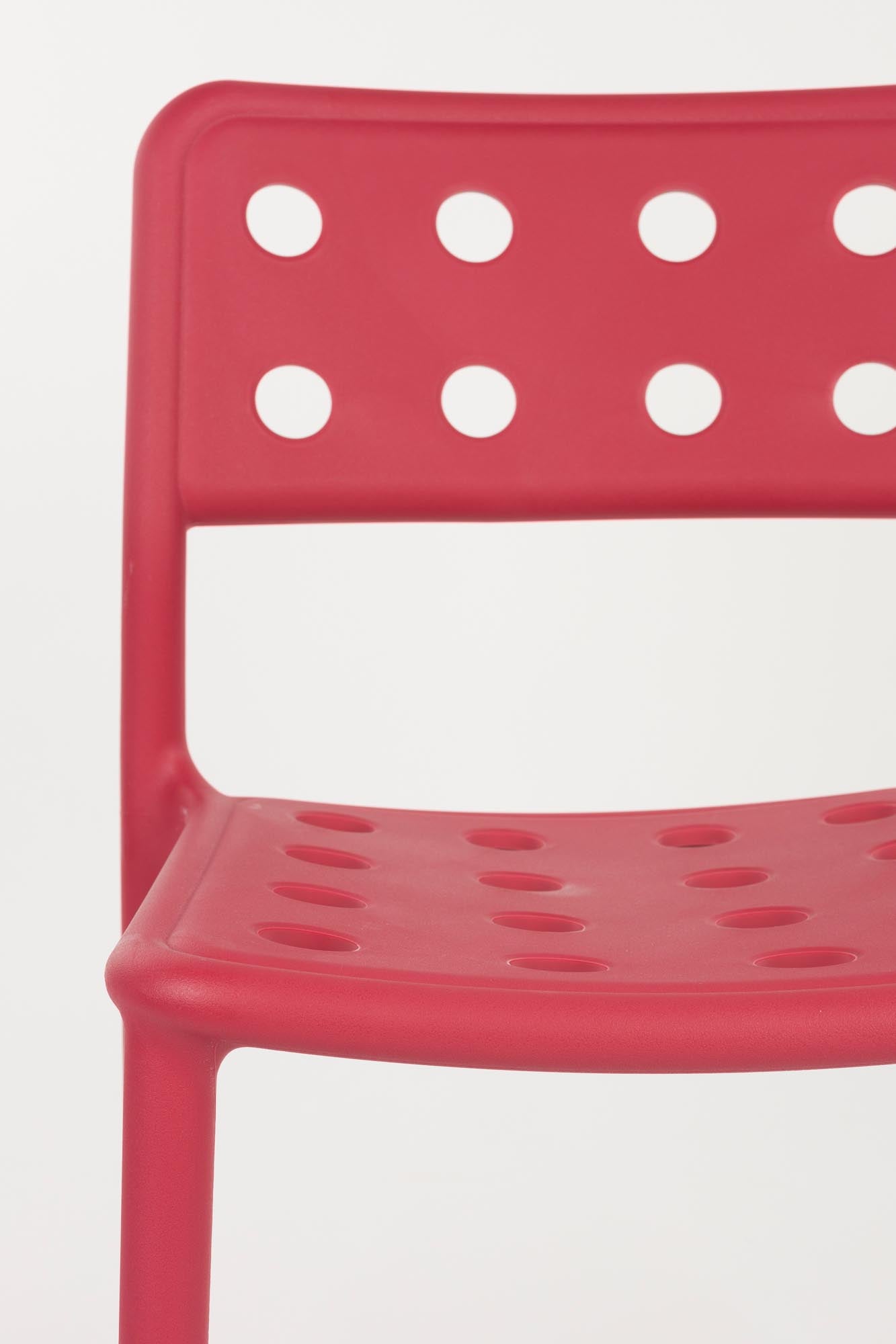 Setzen Sie Akzente in Ihrem Garten mit dem stilvollen Gartenstuhl Serra Red von White Label Living – langlebig, vielseitig und ein echter Hingucker!