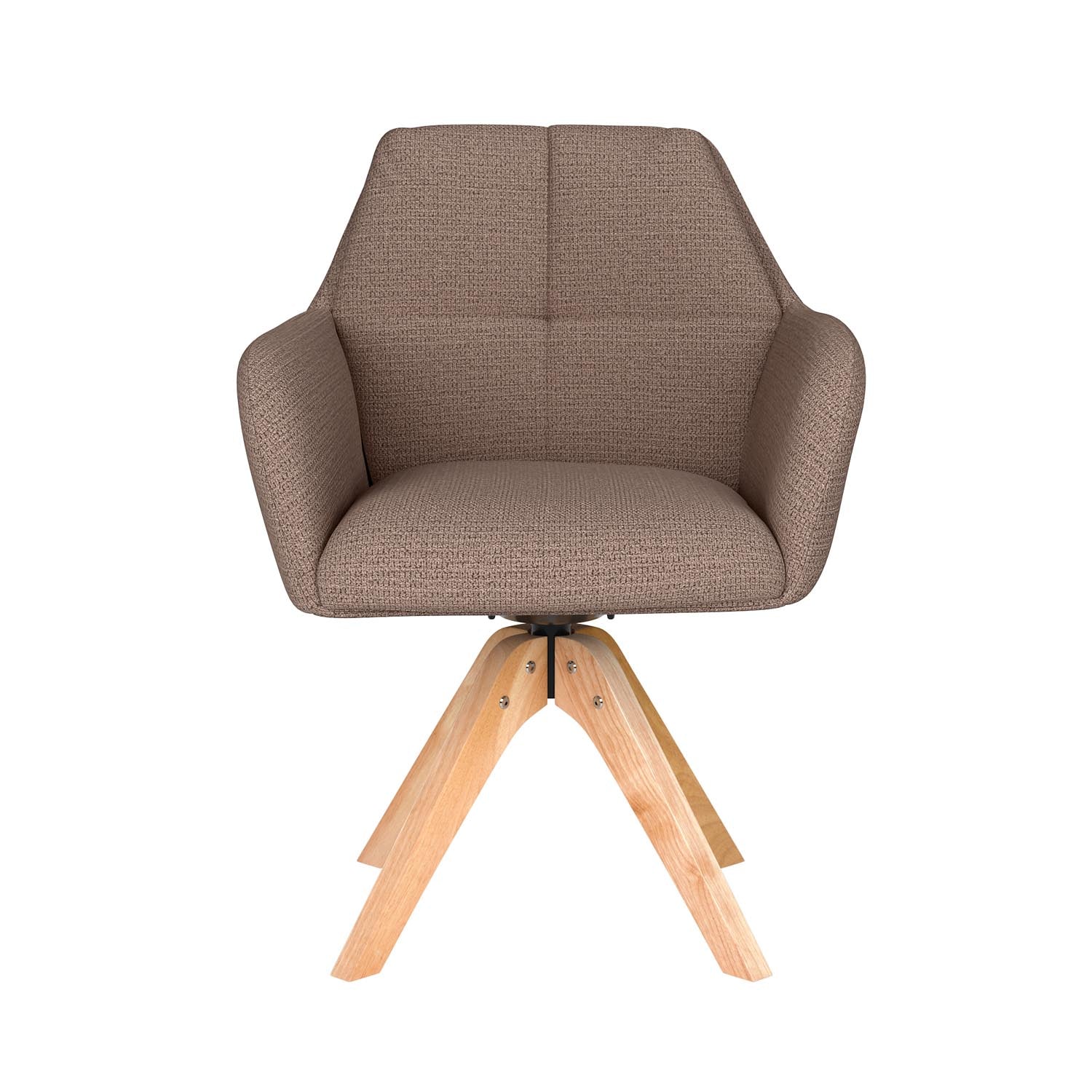 Stuhl Pete Wooden Swivel in Taupe präsentiert im Onlineshop von KAQTU Design AG. Drehstuhl ist von White Label Living