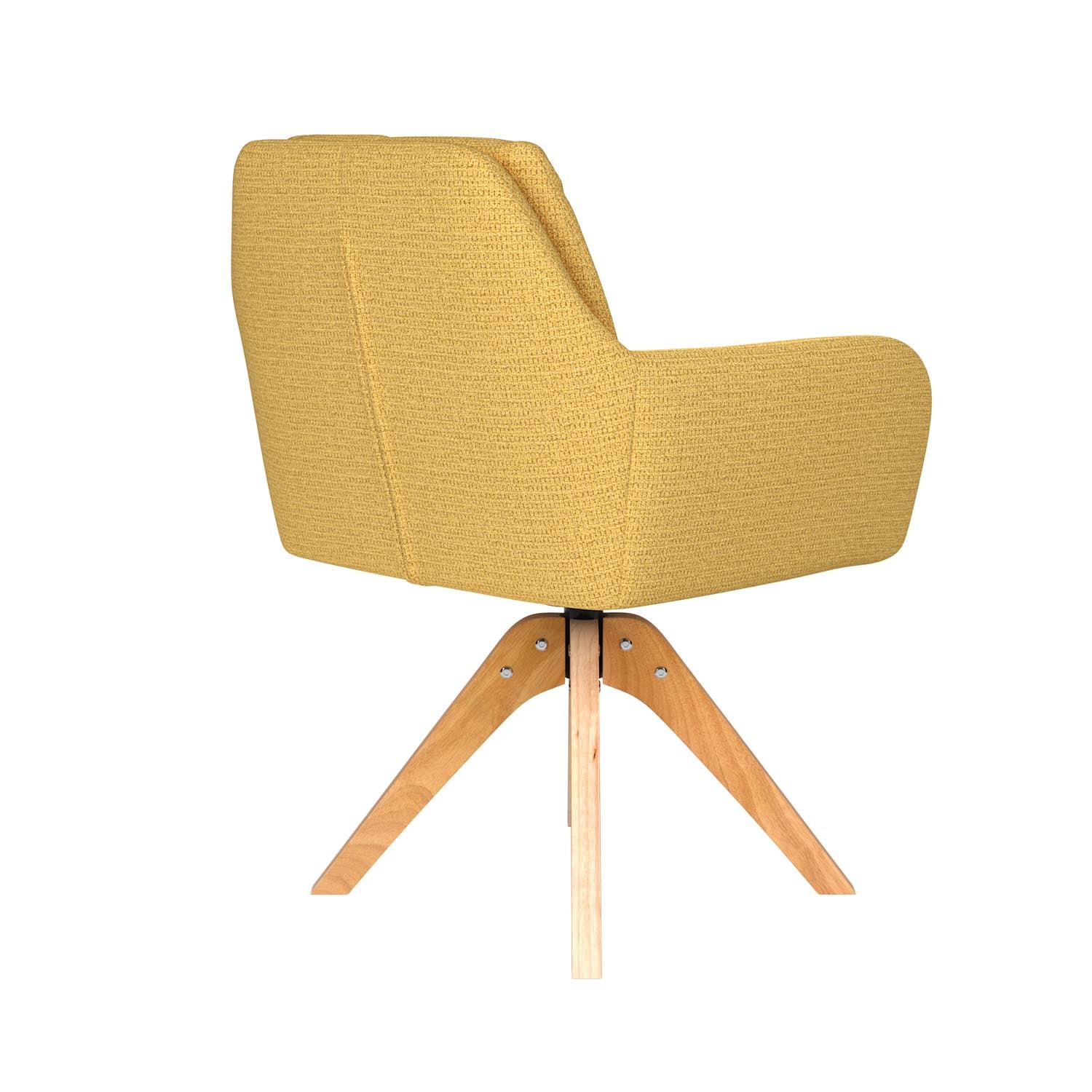 Stuhl Pete Wooden Swivel in Ochre präsentiert im Onlineshop von KAQTU Design AG. Drehstuhl ist von White Label Living