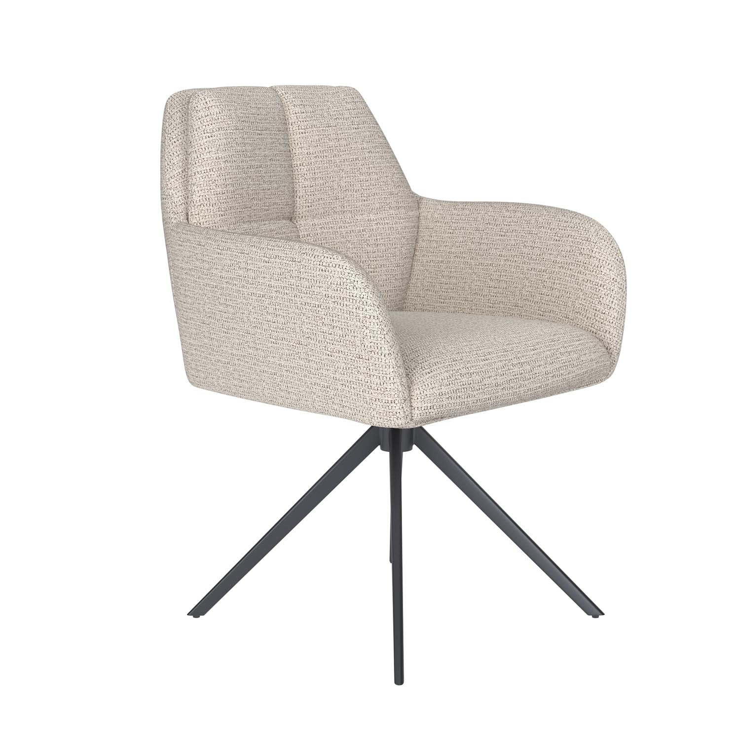 Stuhl Pete Metal Swivel in Off-White präsentiert im Onlineshop von KAQTU Design AG. Stuhl ist von White Label Living