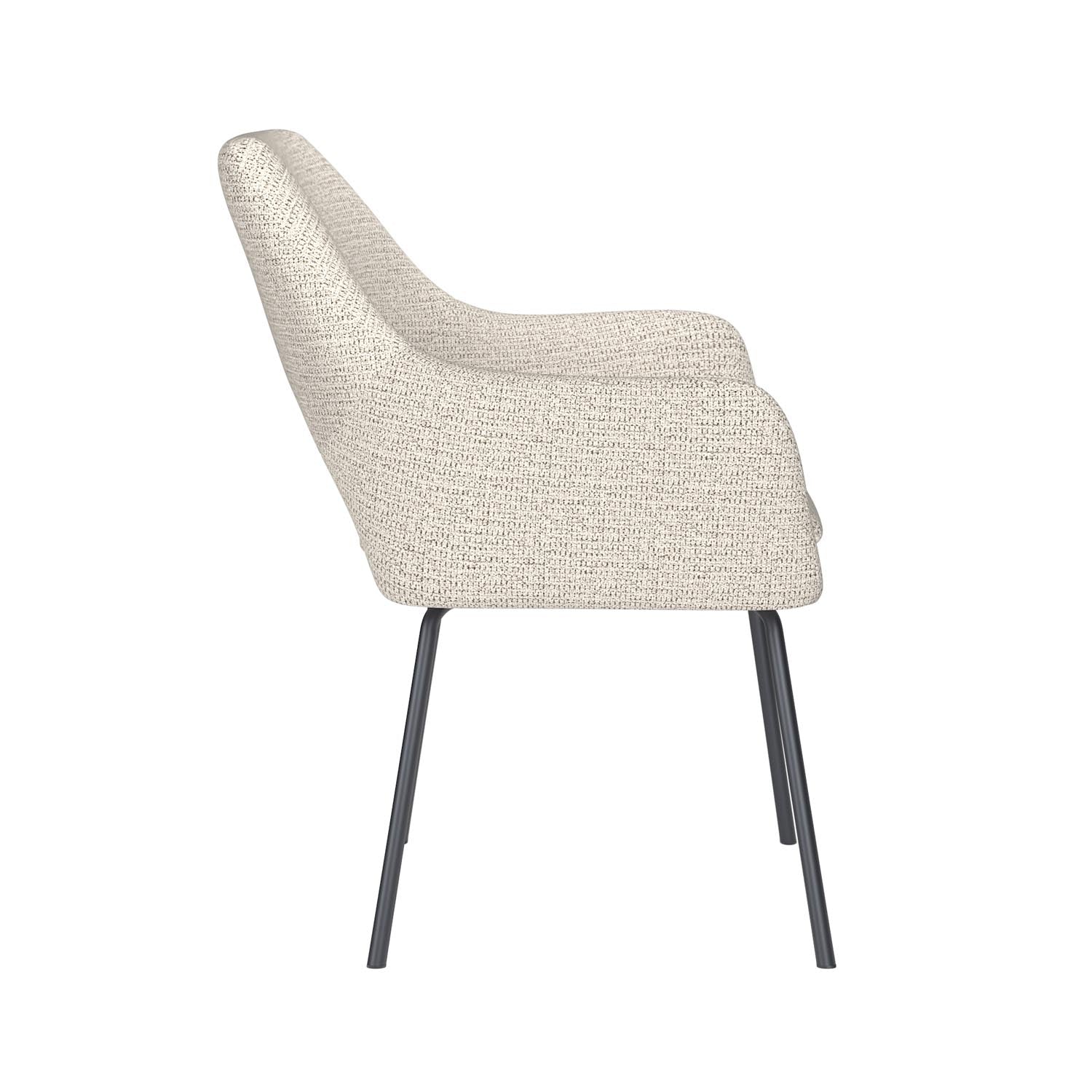 Stuhl Mos 4 Metal Legs in Off-White präsentiert im Onlineshop von KAQTU Design AG. Stuhl ist von White Label Living