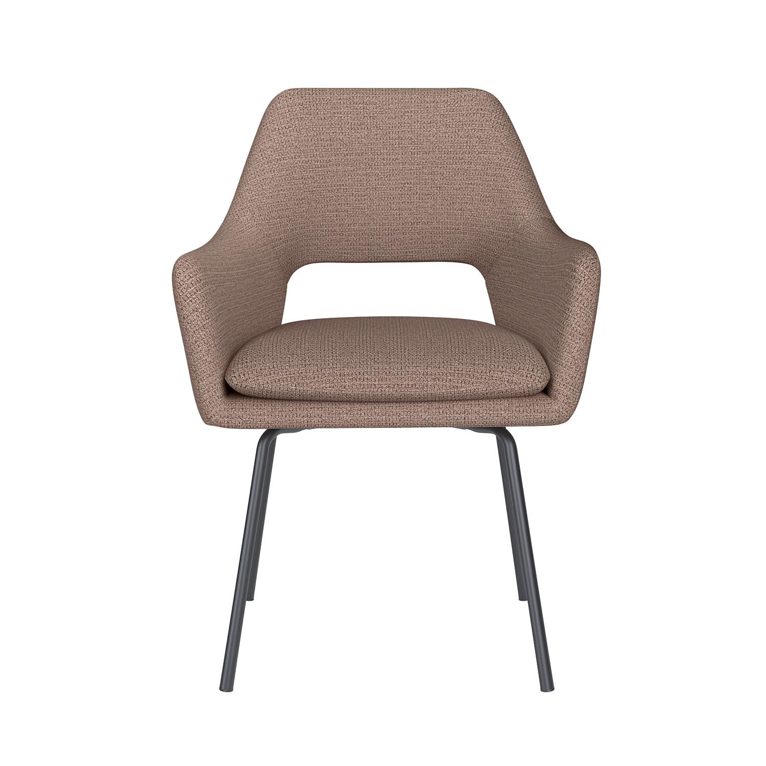 Stuhl Mos 4 Metal Legs in Taupe präsentiert im Onlineshop von KAQTU Design AG. Stuhl ist von White Label Living