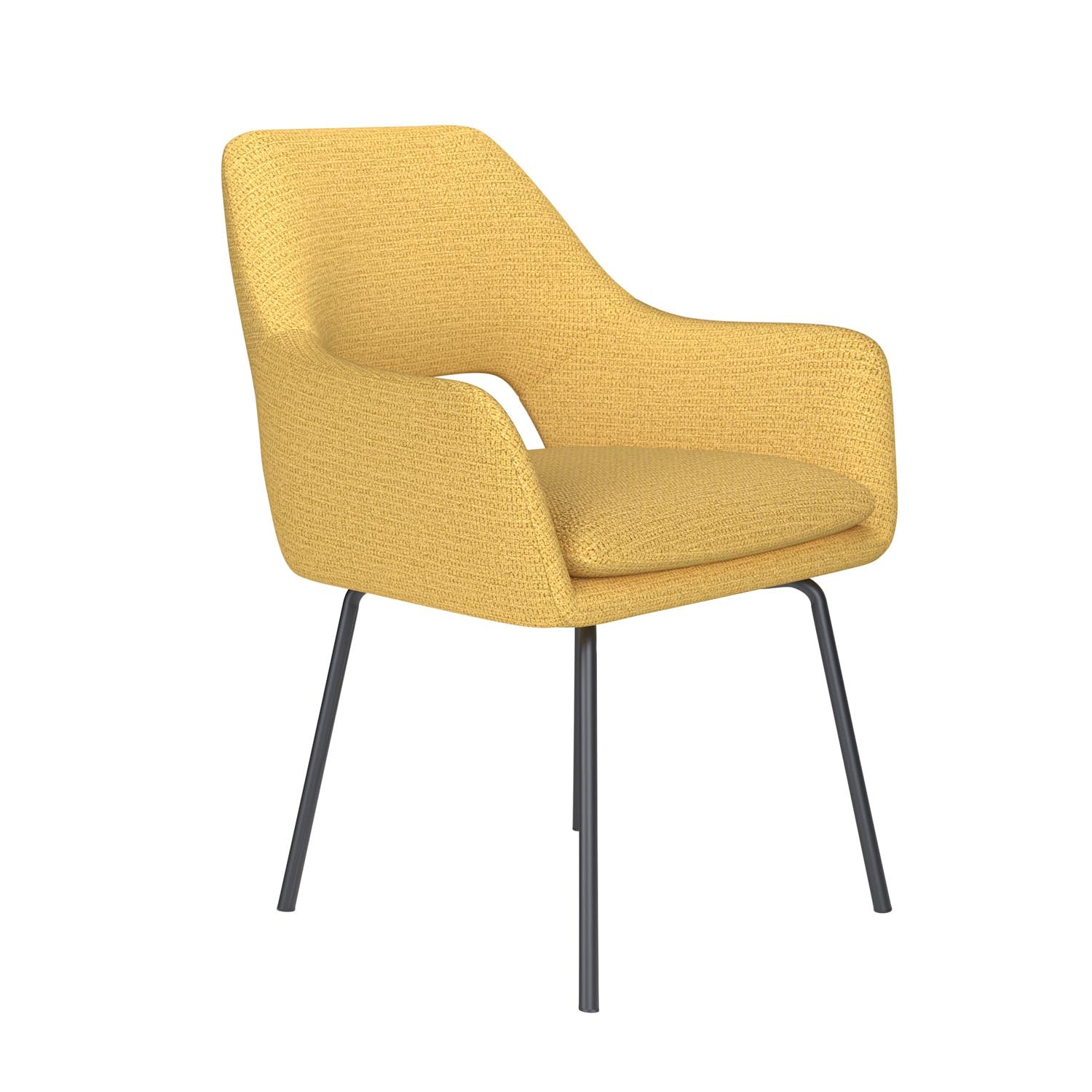 Stuhl Mos 4 Metal Legs in Ochre präsentiert im Onlineshop von KAQTU Design AG. Stuhl ist von White Label Living