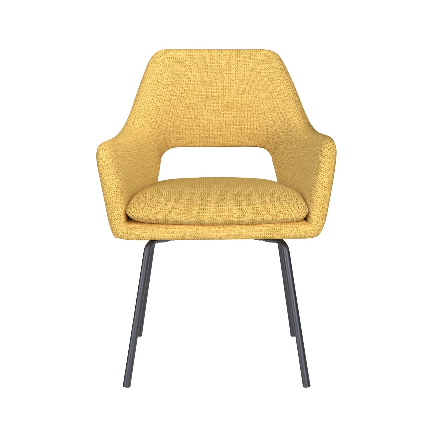 Stuhl Mos 4 Metal Legs in Ochre präsentiert im Onlineshop von KAQTU Design AG. Stuhl ist von White Label Living