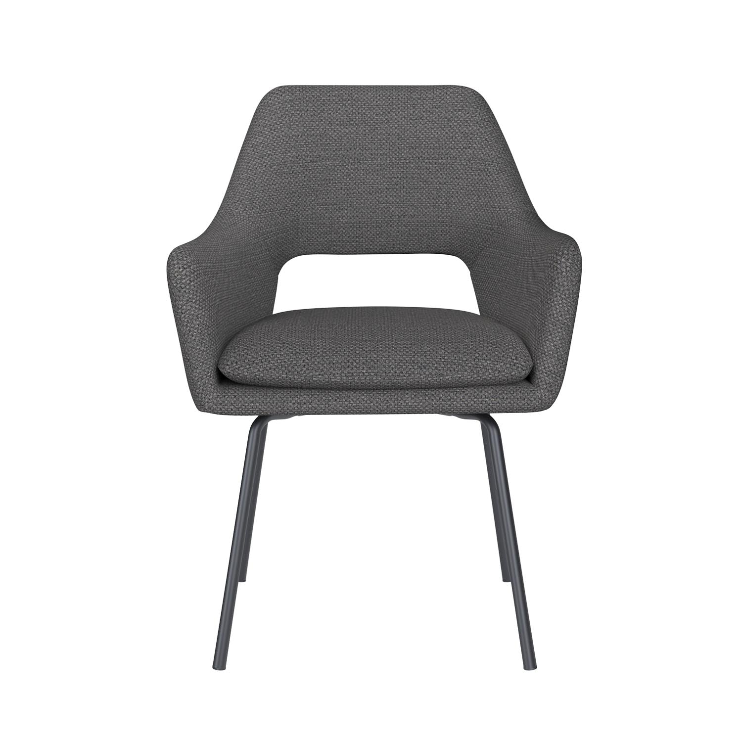 Stuhl Mos 4 Metal Legs in Grau präsentiert im Onlineshop von KAQTU Design AG. Stuhl ist von White Label Living