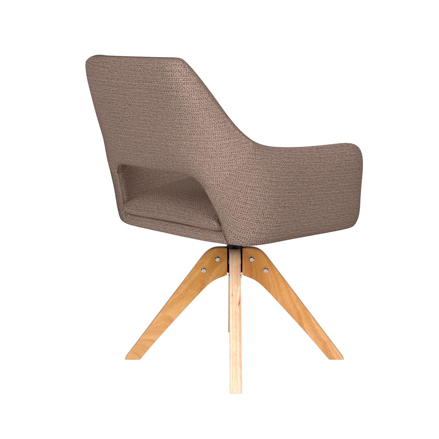 Stuhl Mos Wooden Swivel in Taupe präsentiert im Onlineshop von KAQTU Design AG. Drehstuhl ist von White Label Living