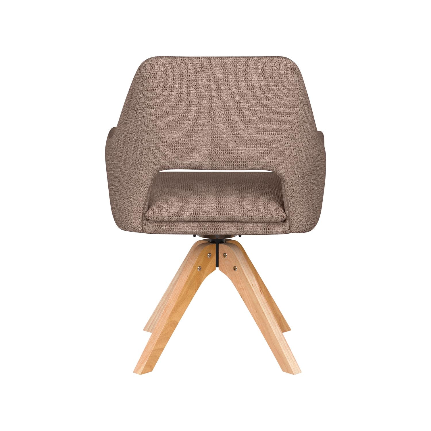 Stuhl Mos Wooden Swivel in Taupe präsentiert im Onlineshop von KAQTU Design AG. Drehstuhl ist von White Label Living