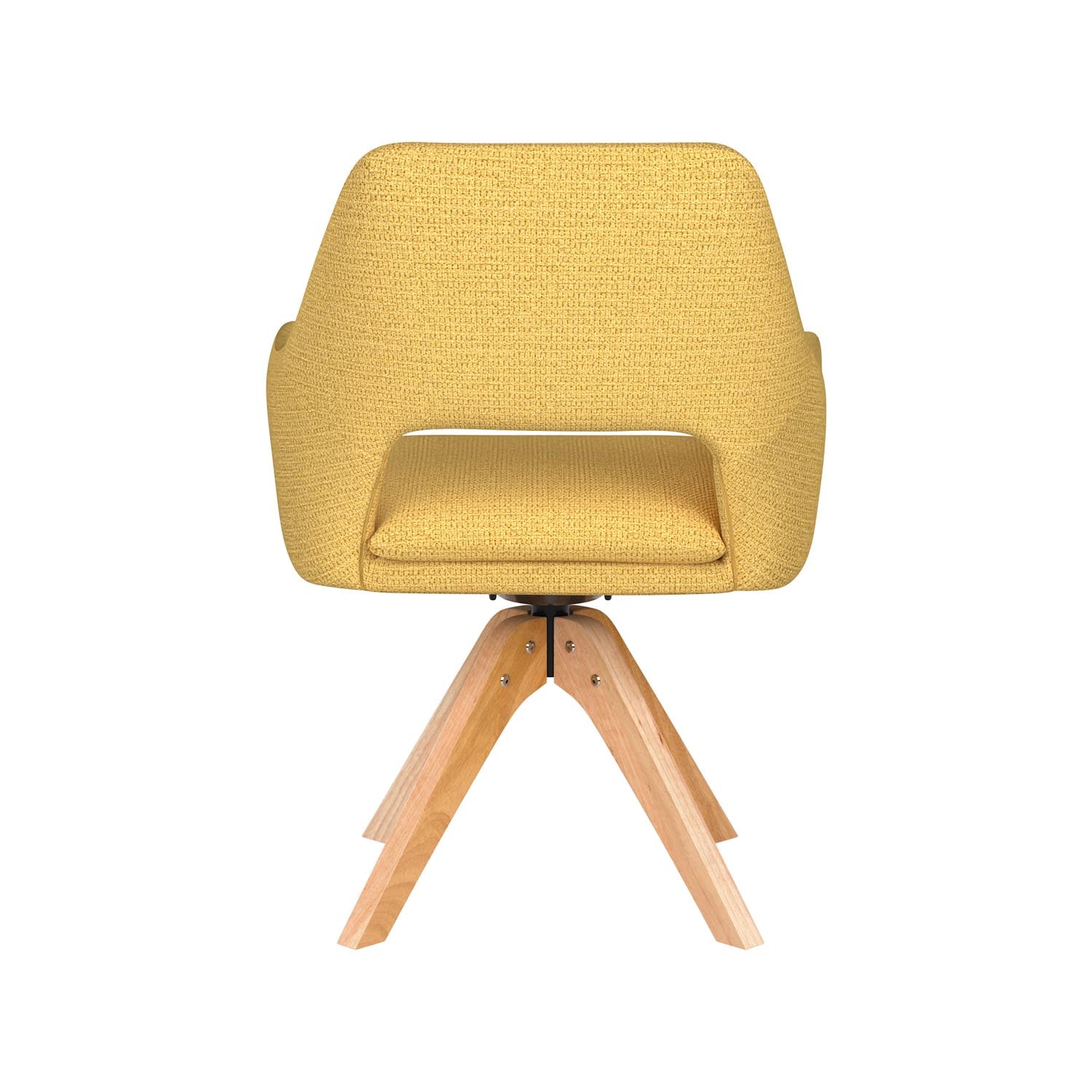 Stuhl Mos Wooden Swivel in Ochre präsentiert im Onlineshop von KAQTU Design AG. Drehstuhl ist von White Label Living