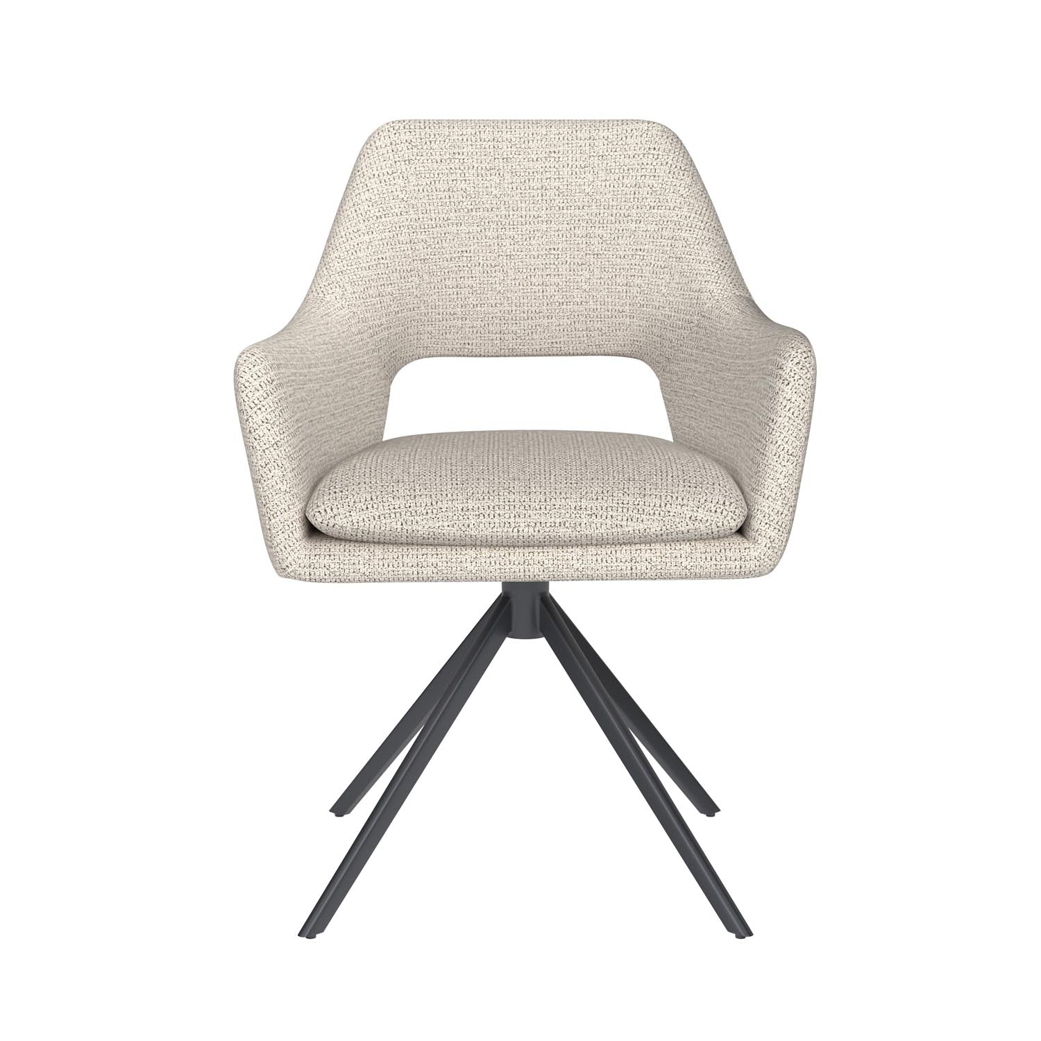 Entdecken Sie den eleganten Stuhl Mos Metal Swivel von White Label Living – ein stilvolles Möbelstück, das Komfort und modernes Design vereint.