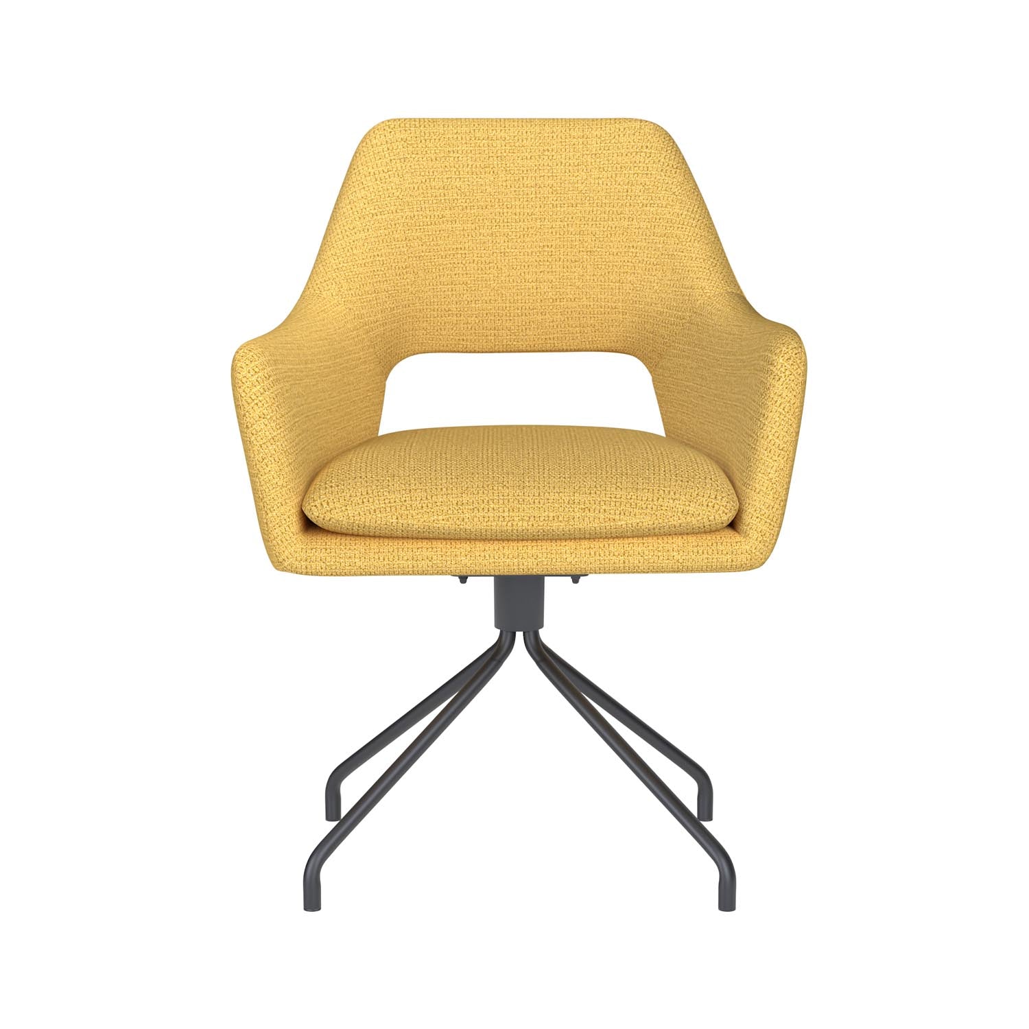 Stuhl Mos Spider Swivel in Ochre präsentiert im Onlineshop von KAQTU Design AG. Stuhl ist von White Label Living