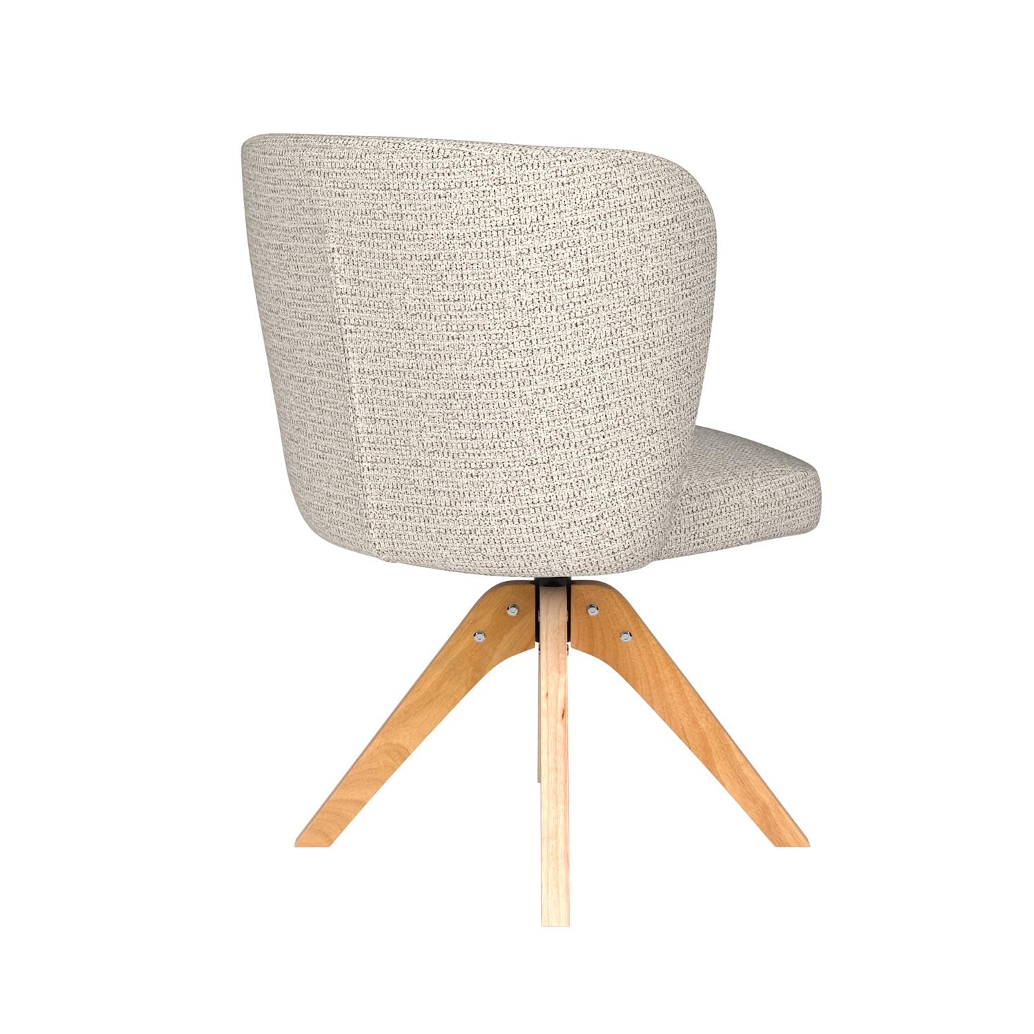 Stuhl Stan Wooden Swivel in Off-White präsentiert im Onlineshop von KAQTU Design AG. Stuhl ist von White Label Living