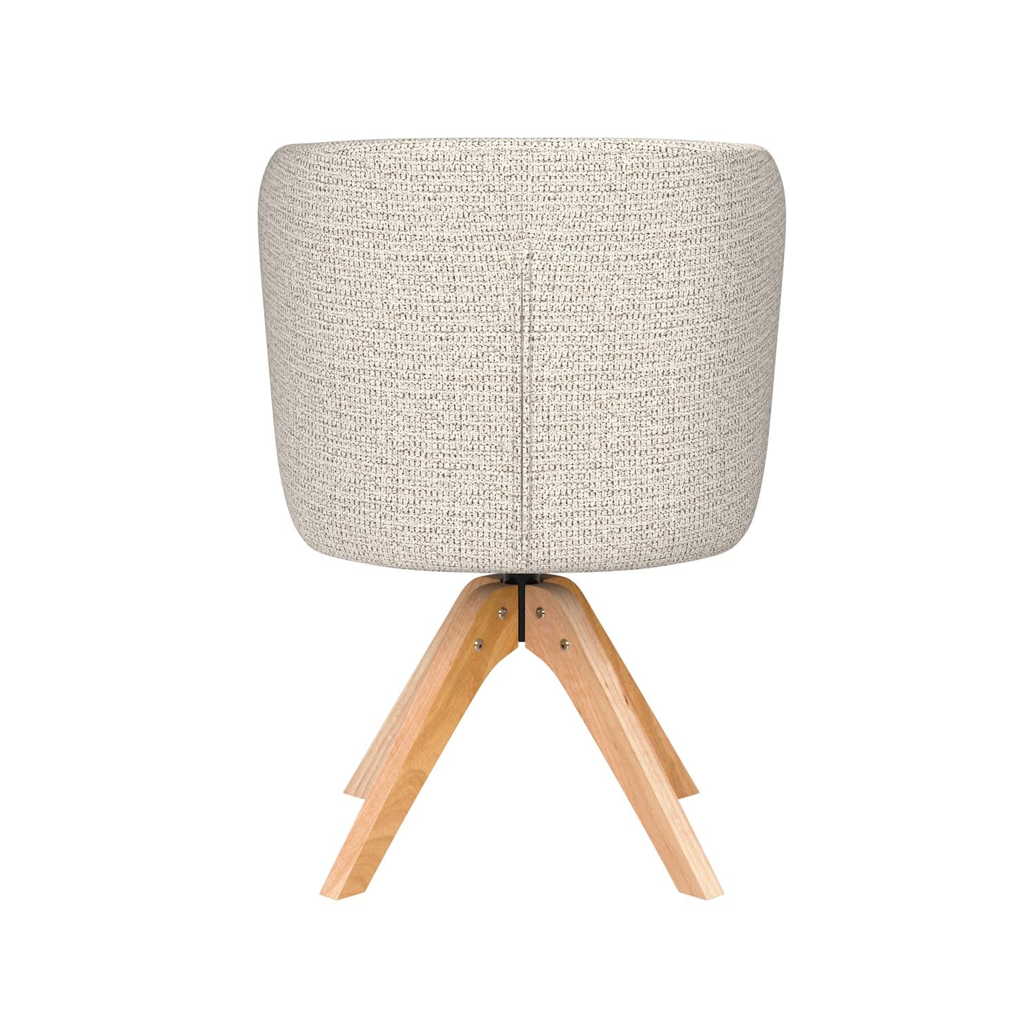 Stuhl Stan Wooden Swivel in Off-White präsentiert im Onlineshop von KAQTU Design AG. Stuhl ist von White Label Living