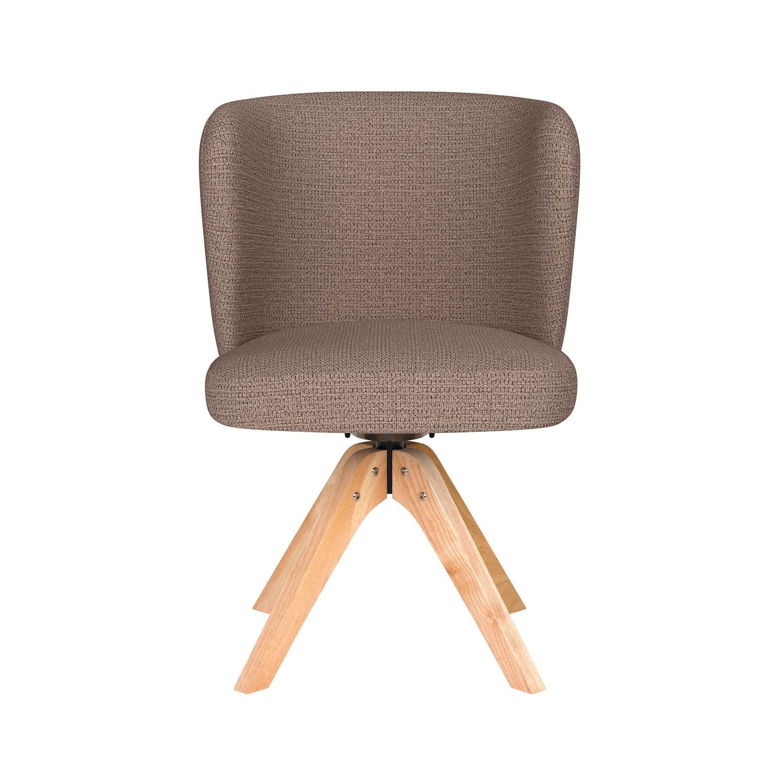 Stuhl Stan Wooden Swivel in Taupe präsentiert im Onlineshop von KAQTU Design AG. Stuhl ist von White Label Living
